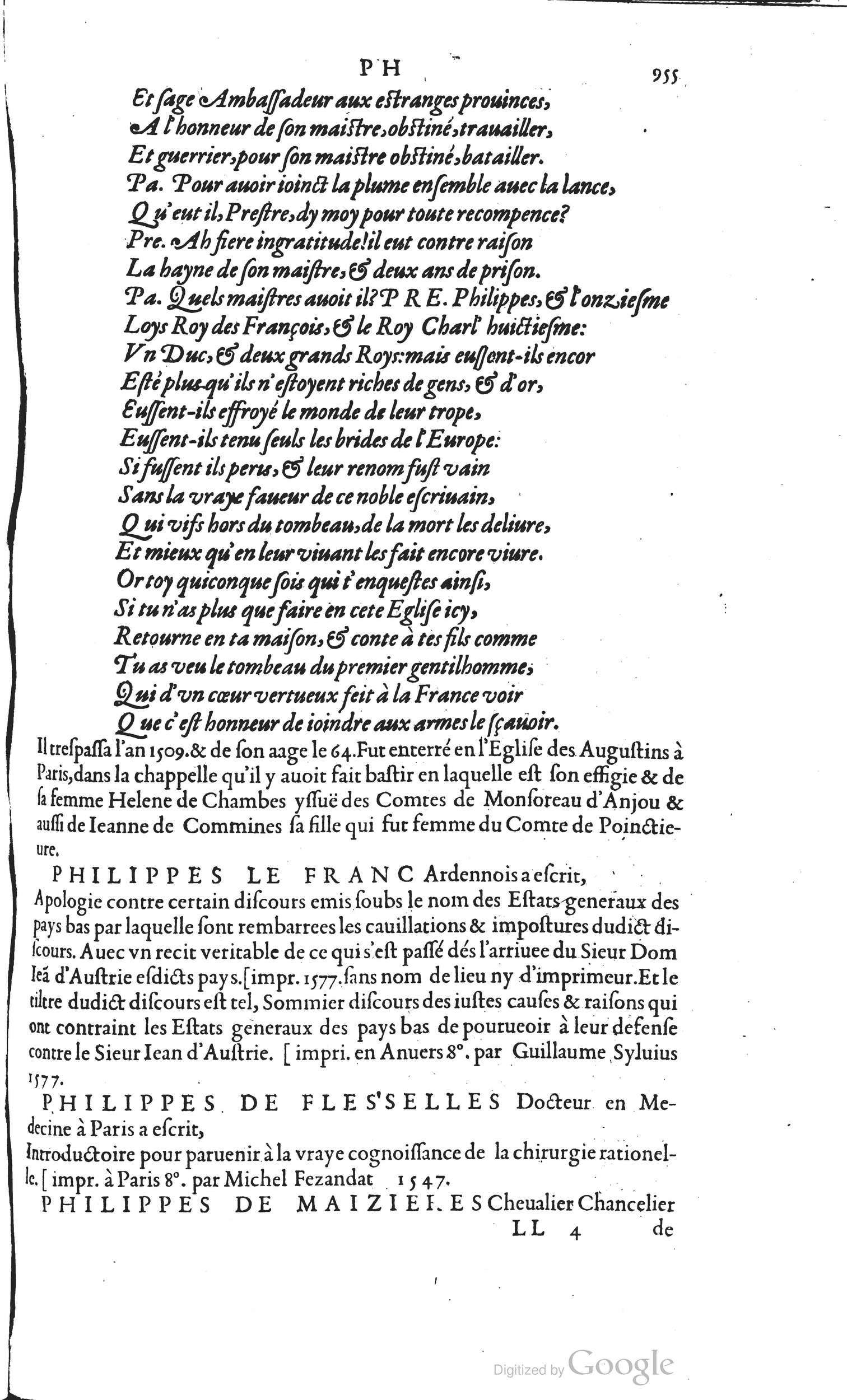 1585 - Barthélemy Honorat - Bibliothèques françaises - BSB Munich
