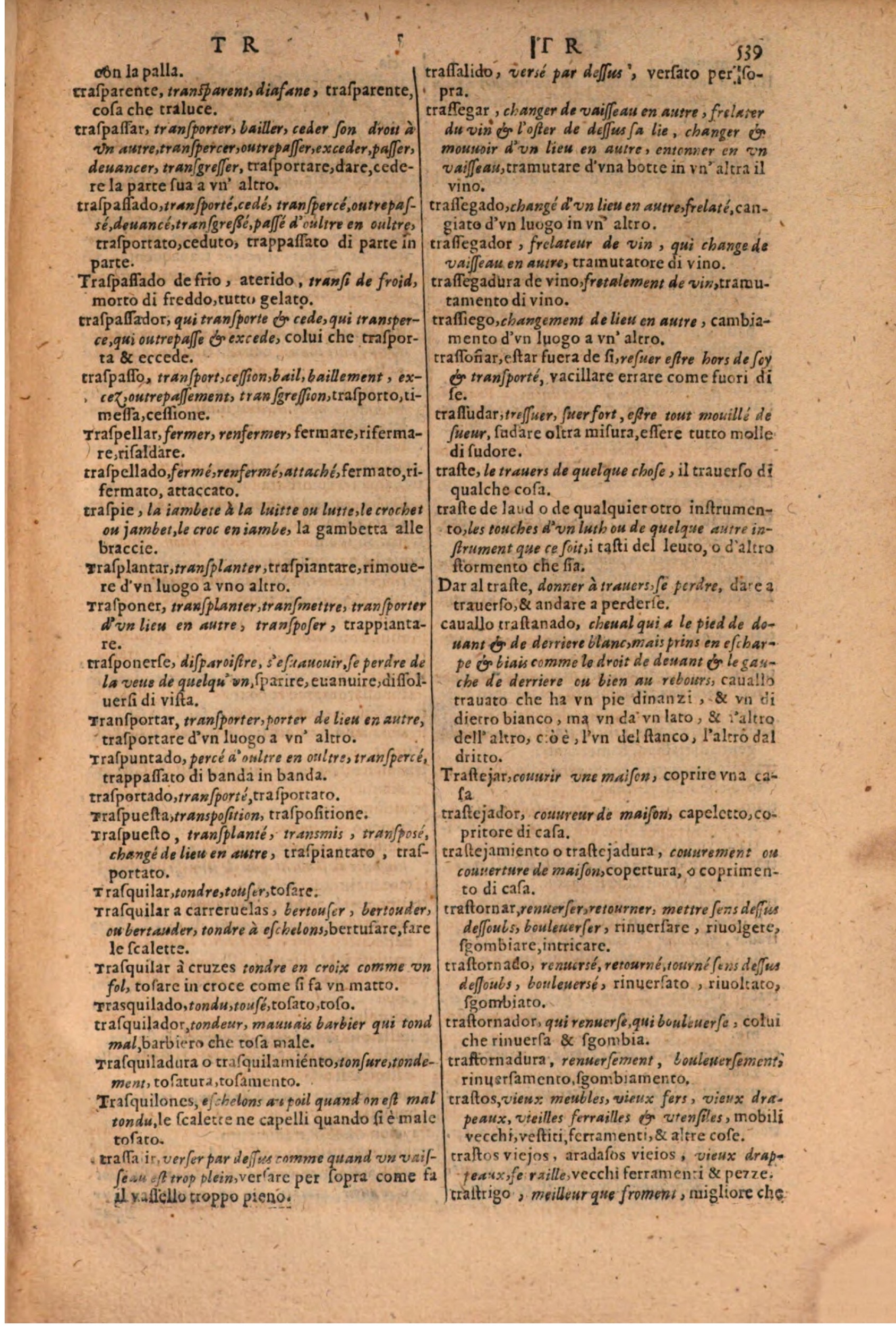 1606 - Samuel Crespin - Thresor des trois langues, francoise, italiene et espagnolle - BSB Munich 1606 - Samuel Crespin - Thresor des trois langues, francoise, italiene et espagnolle - BSB Munich