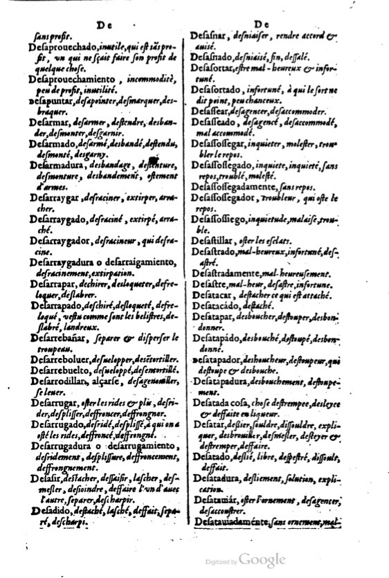 1621 - Adrian Tiffaine - Trésor des deux langues espagnole et française - BM Lyon