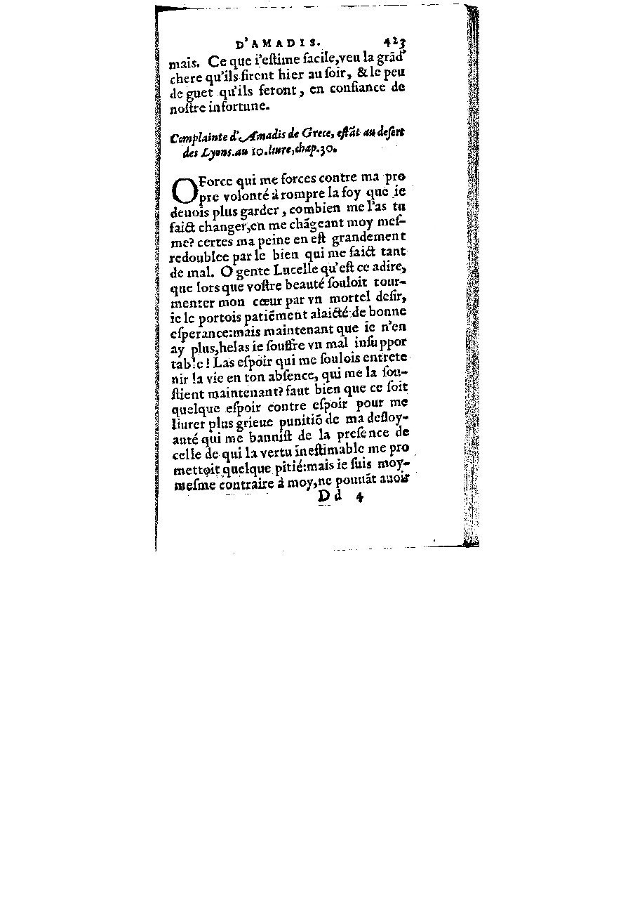 1572 - Veuve Gabriel Cotier - Trésor des Amadis - BM Lyon