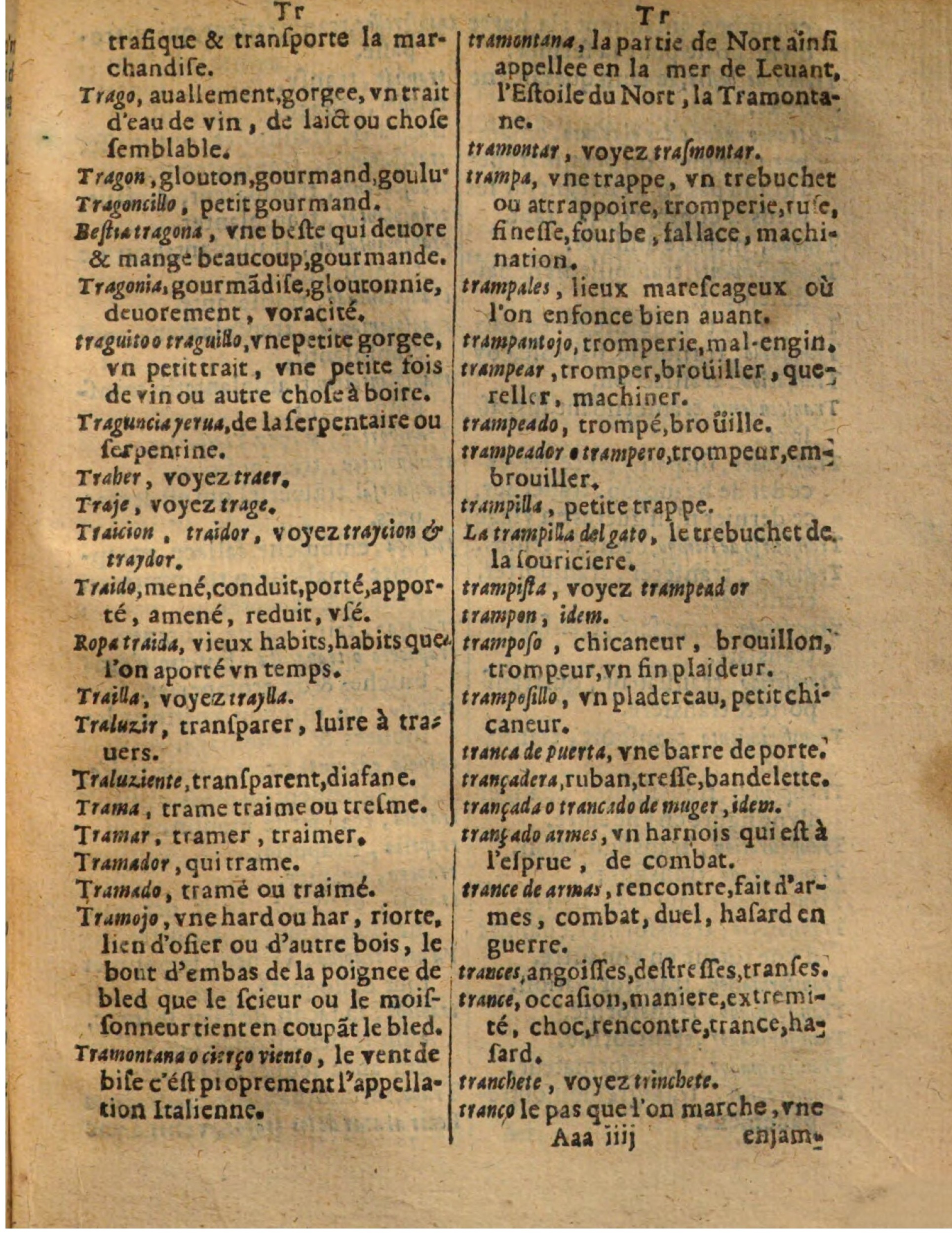 1625 - Hubert Antoine - Trésor des deux langues espagnole et française - Augsbourg