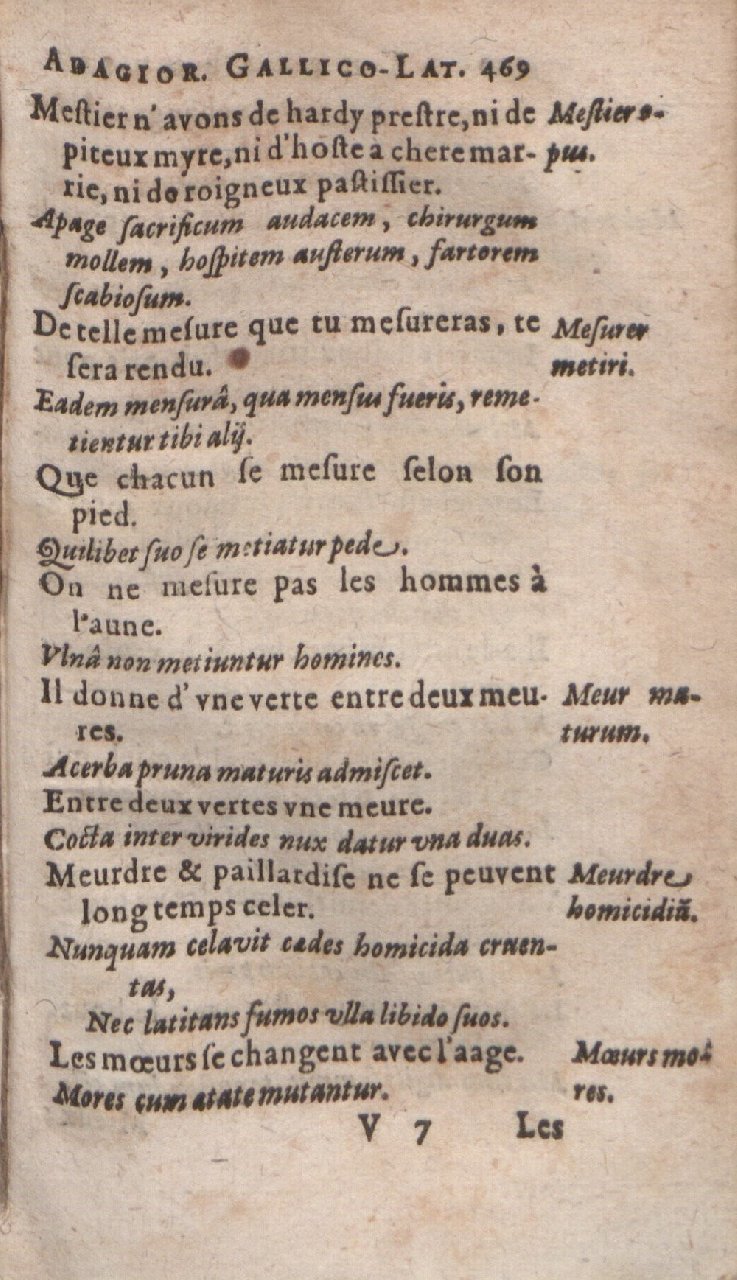 1612 - Dominicus Custos - Trésor des proverbes français - Bibliopol-Olomuc 1612 - Dominicus Custos - Trésor des proverbes français - Bibliopol-Olomuc