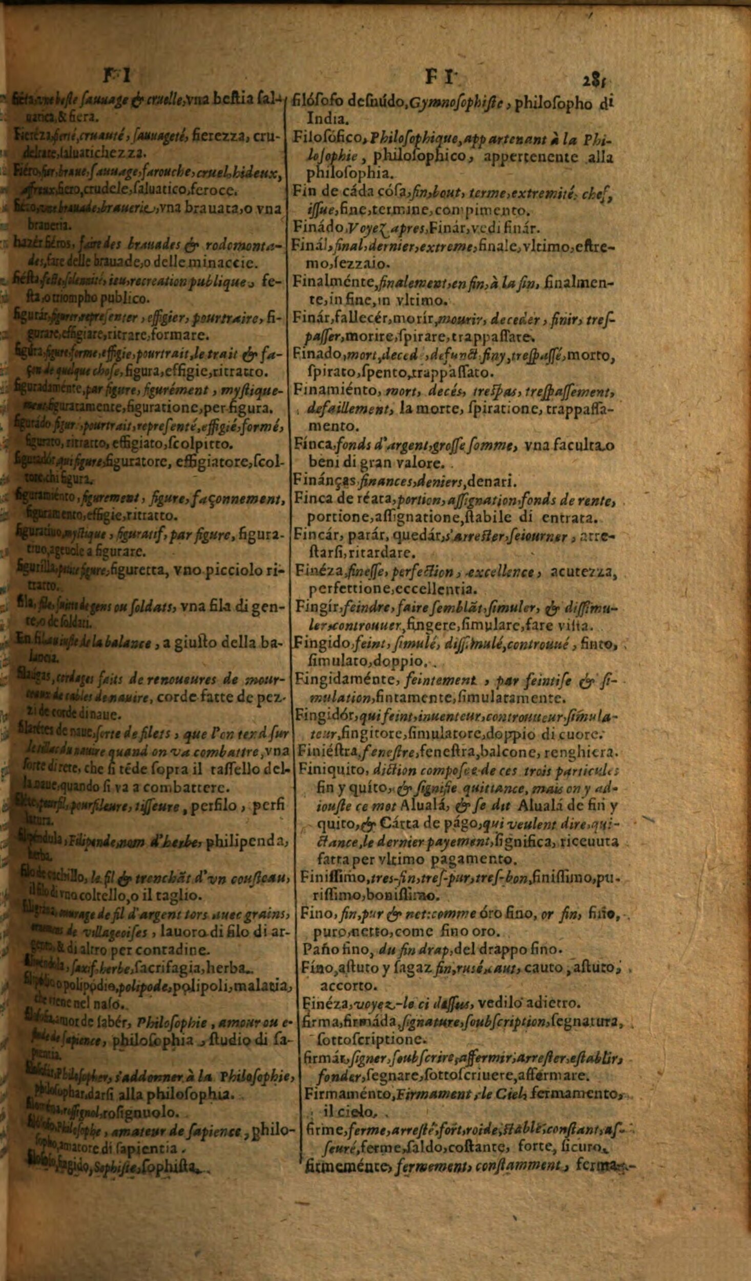 1617 - Samuel Crespin - Trésor des trois langues espagnole, française et italienne (Première partie) - Regensburg