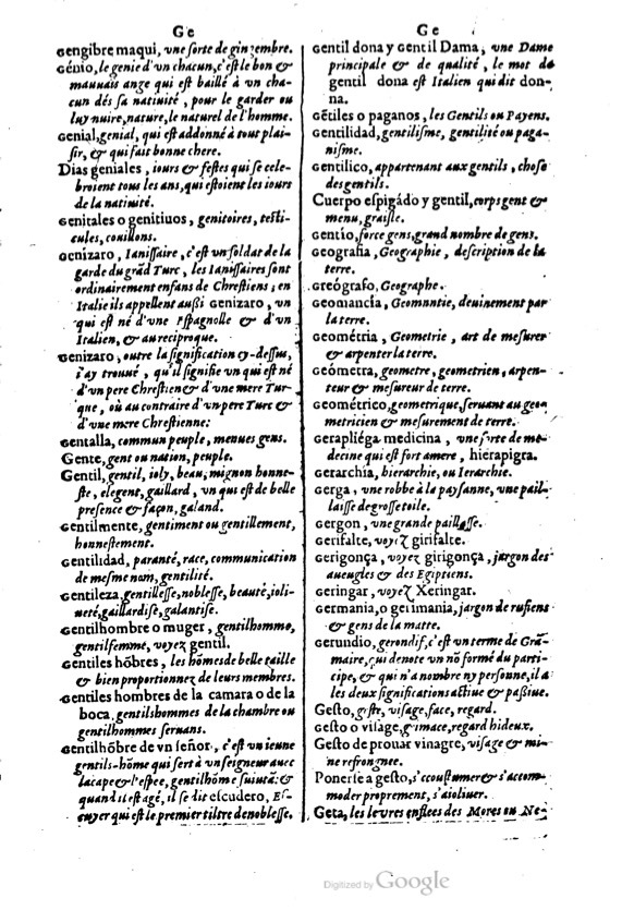 1621 - Adrian Tiffaine - Trésor des deux langues espagnole et française - BM Lyon