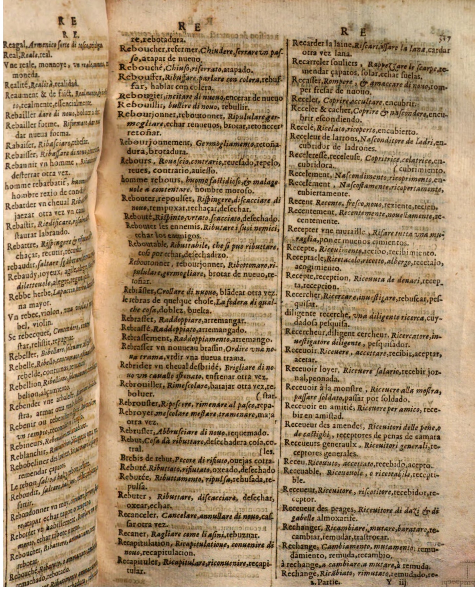 1644 - Jacques Crespin - Trésor des trois langues - Passau 1644 - Jacques Crespin - Trésor des trois langues - Passau
