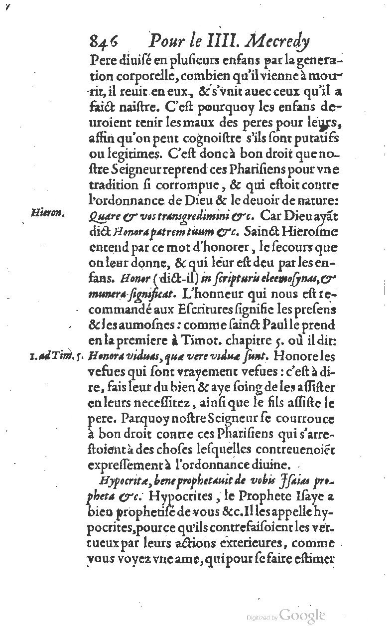 1607 - Nicolas Du Fossé - Trésor quadragésimal - T 01 - BM Lyon
