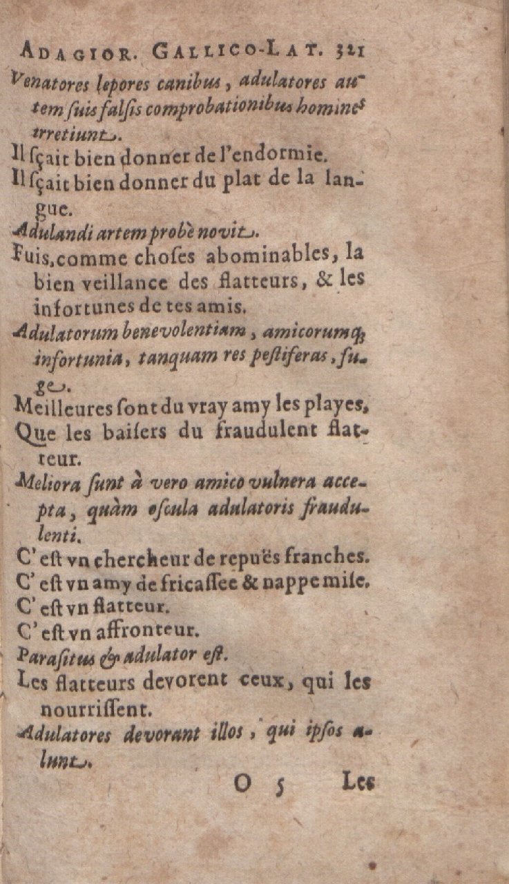 1612 - Dominicus Custos - Trésor des proverbes français  - Bibliopol-Olomuc
