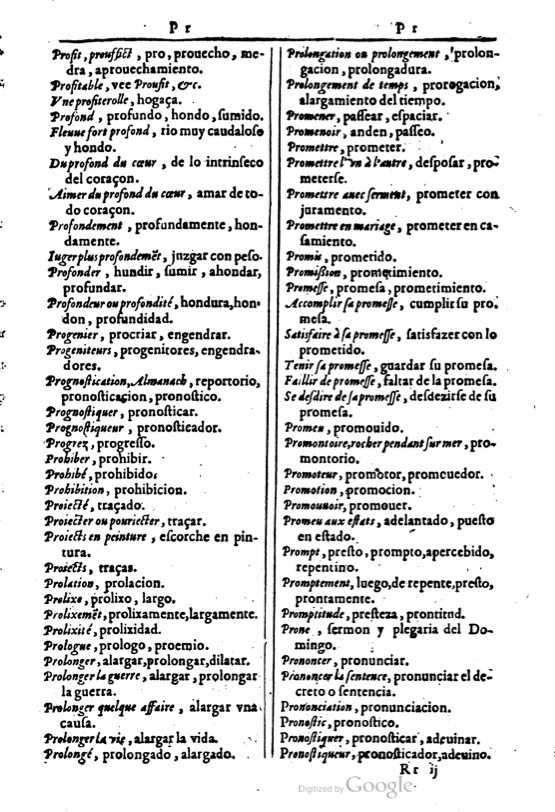 1616 - Veuve Marc Orry - Trésor des deux langues espagnole et française (Première et Seconde parties) - BM Lyon