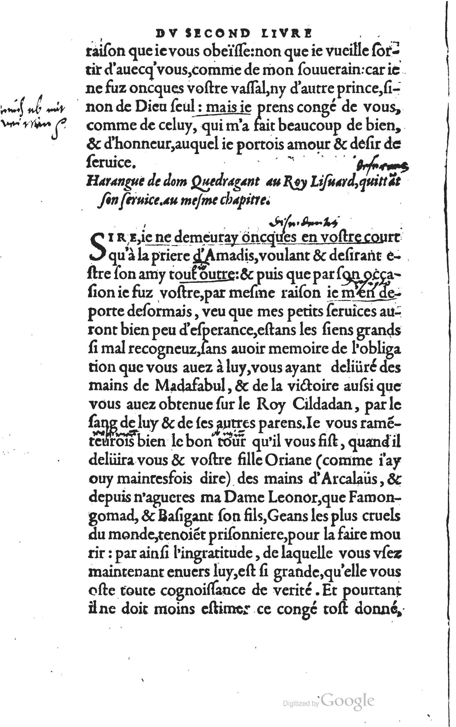 1560 - Vincent Sertenas et Gilles Robinot - Trésor des Amadis - British Library