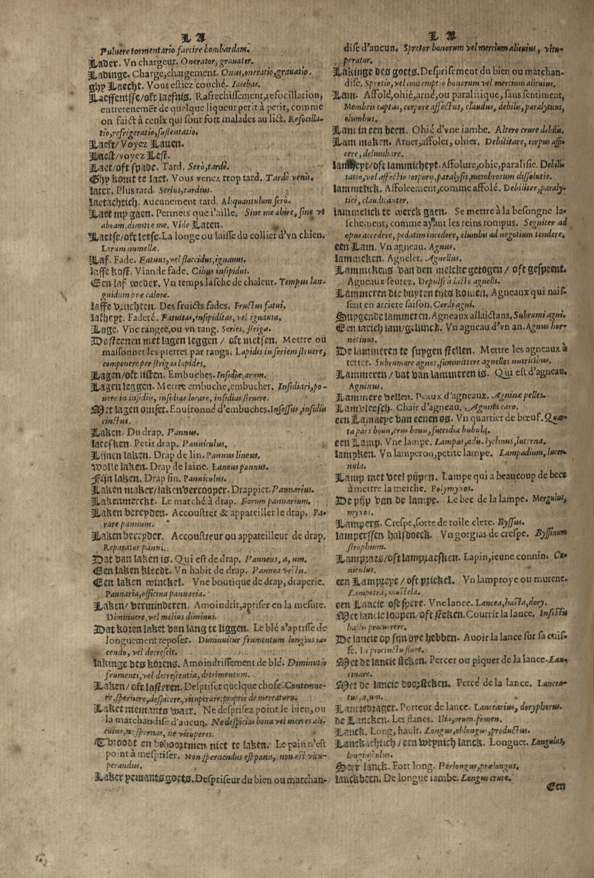 1573 - Christophe Plantin - Trésor du langage bas-allemand - Greifswald