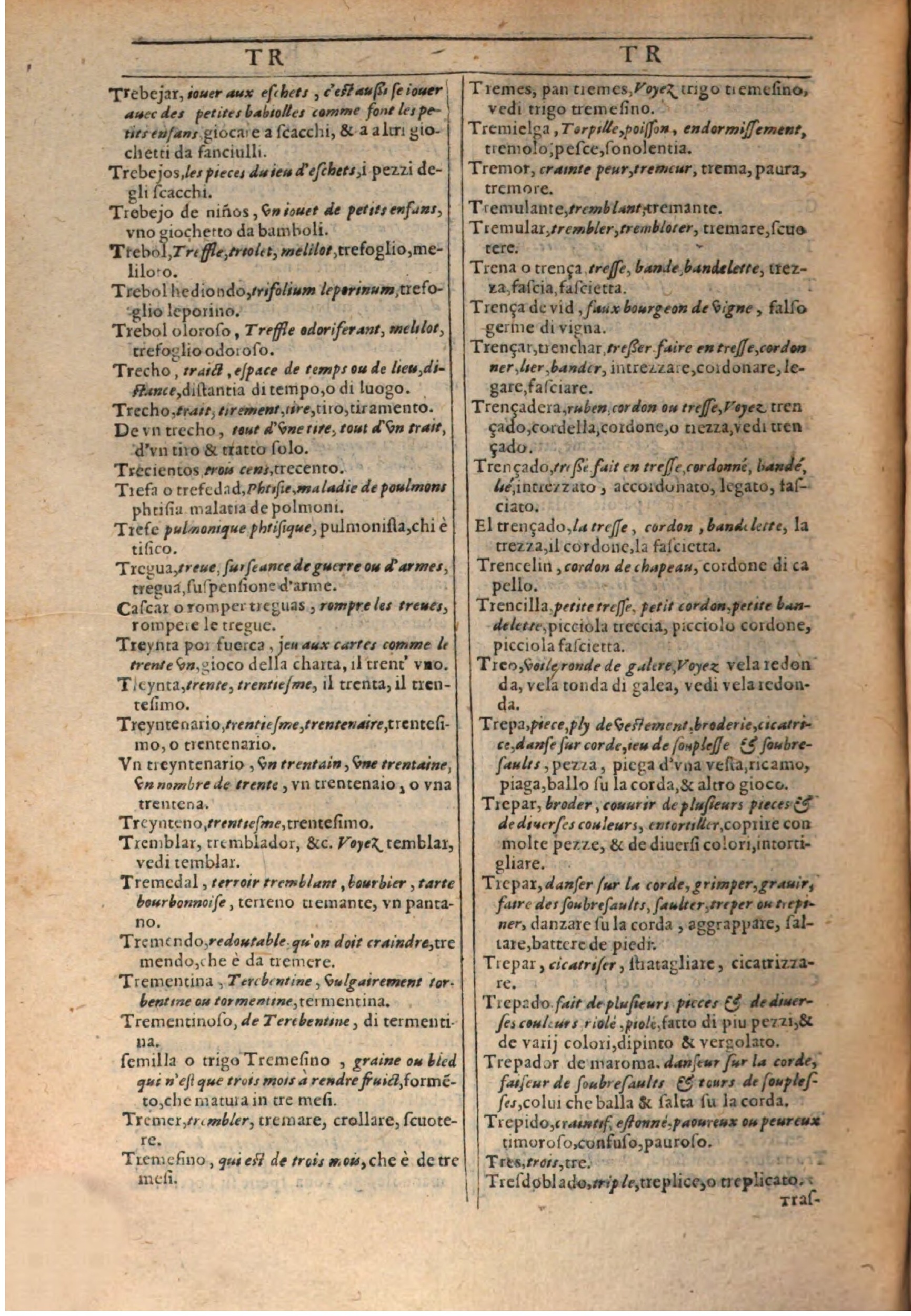 1609 - Philippe Albert et Alexandre Pernet - Trésor des trois langues française, italienne et espagnole (Première partie) - BSB Munich 1609 - Philippe Albert et Alexandre Pernet - Trésor des trois langues française, italienne et espagnole (Première partie) - BSB Munich