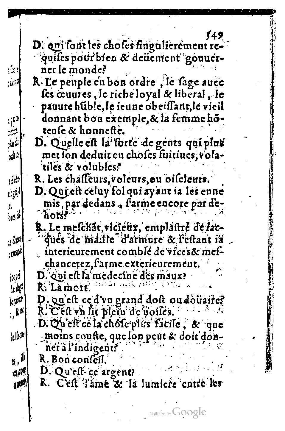 1582 - Nicolas Bonfons - Trésor des sentences dorées - BM Lyon