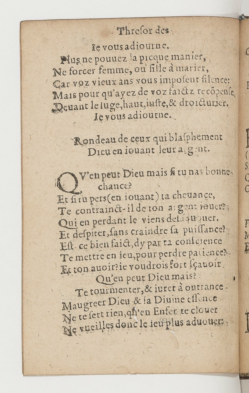 1568c. - Veuve Jean Bonfons - Trésor des joyeuses inventions du parangon de poésies - BnF Arsenal 1568c. - Veuve Jean Bonfons - Trésor des joyeuses inventions du parangon de poésies - BnF Arsenal