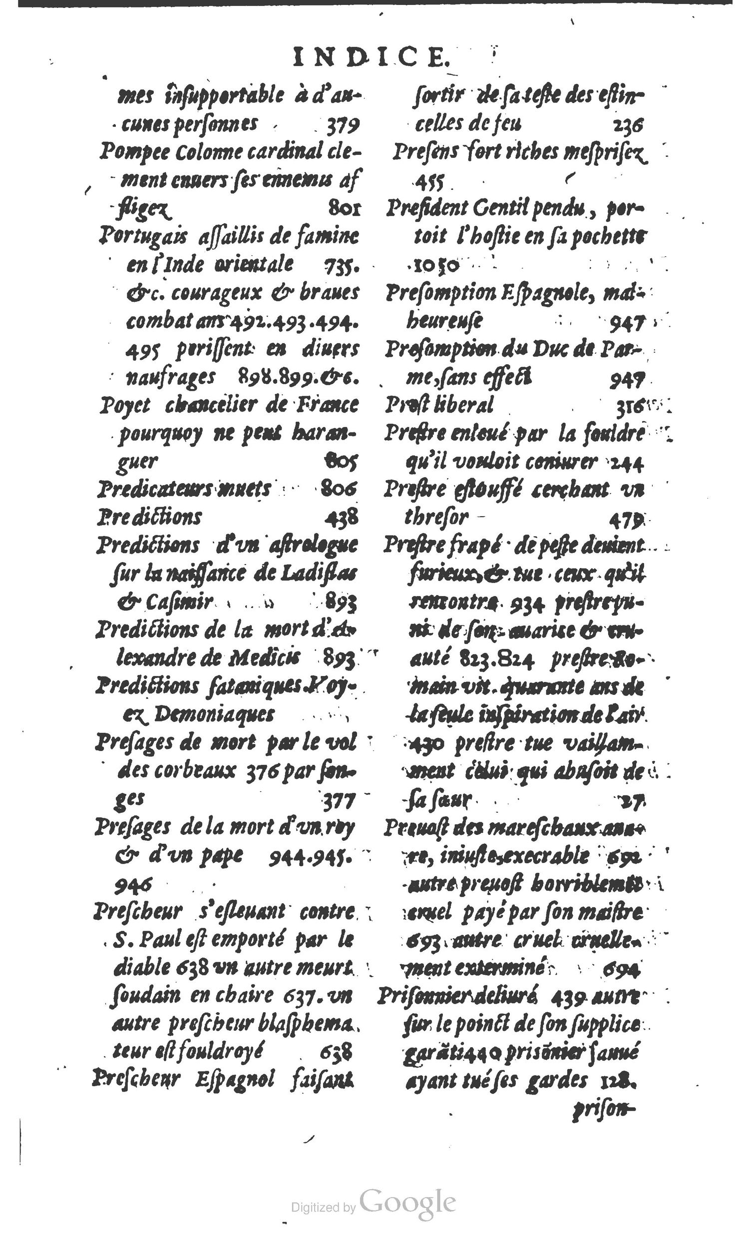 1610 - Paul Marceau - Trésor d’histoires admirables et mémorables - Princeton