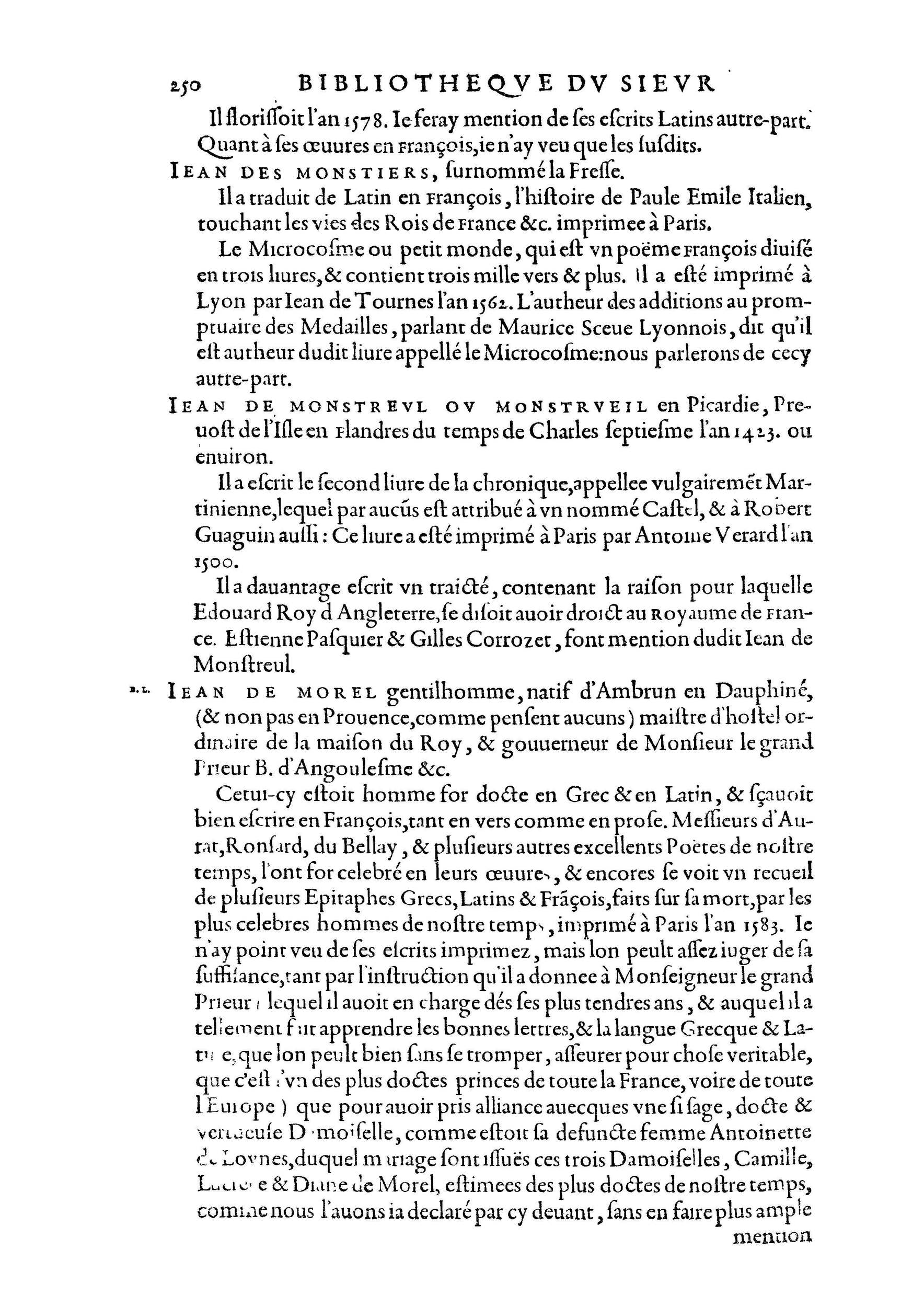 1584 - Abel L&#039;Angelier - Bibliothèques françaises - BnF