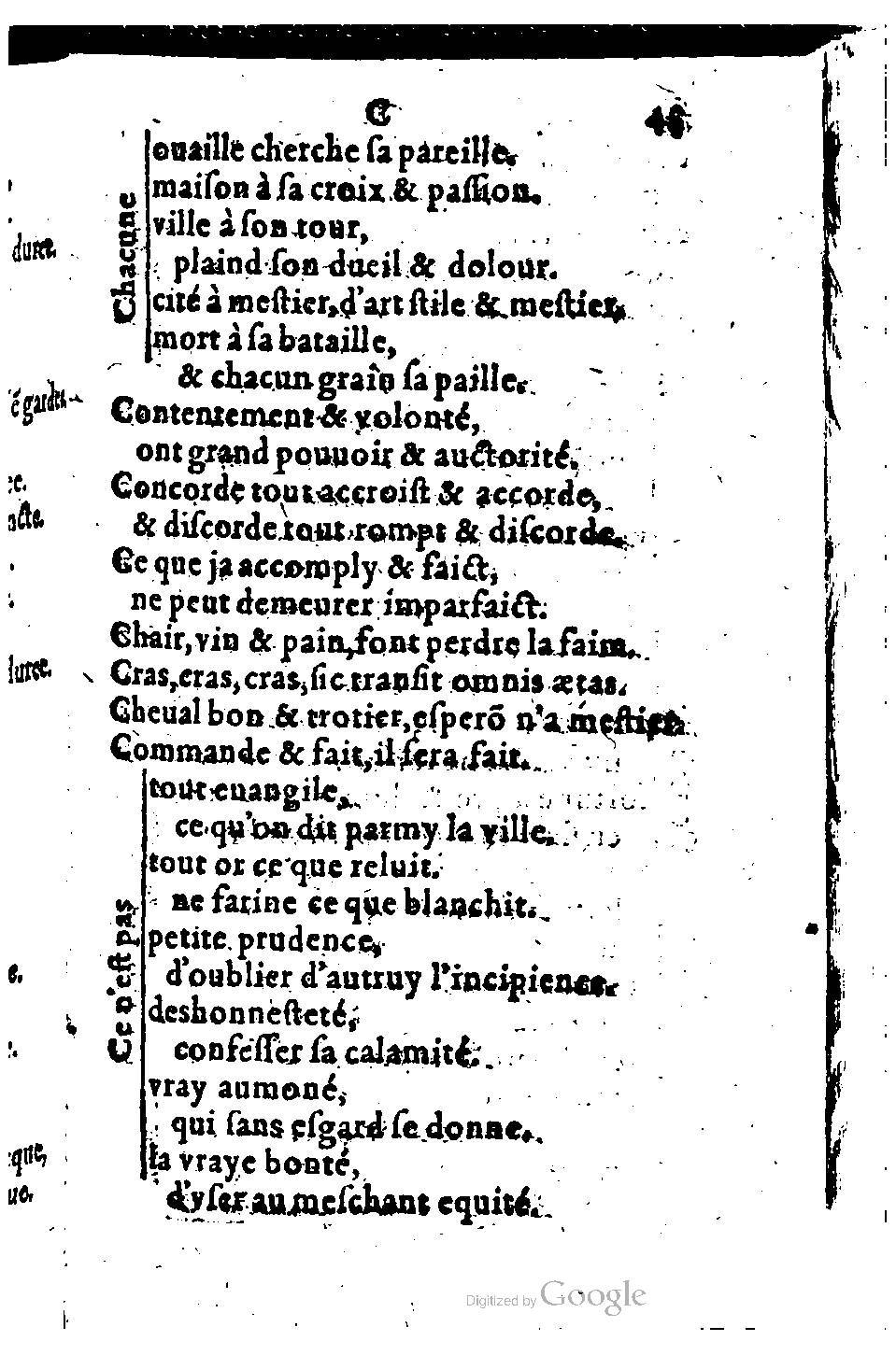 1582 - Nicolas Bonfons - Trésor des sentences dorées - BM Lyon