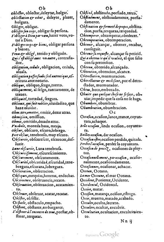 1621 - Adrian Tiffaine - Trésor des deux langues espagnole et française - BM Lyon