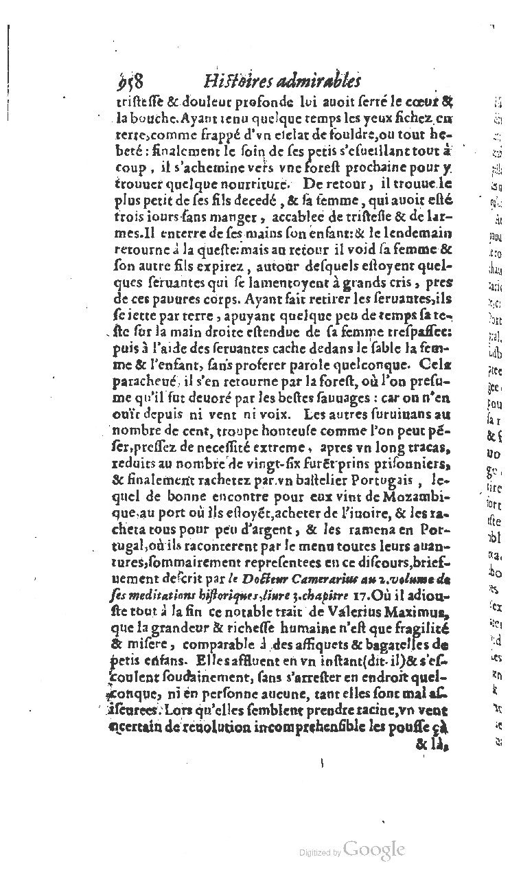 1610 - Paul Marceau - Trésor d’histoires admirables et mémorables - BSB Munich