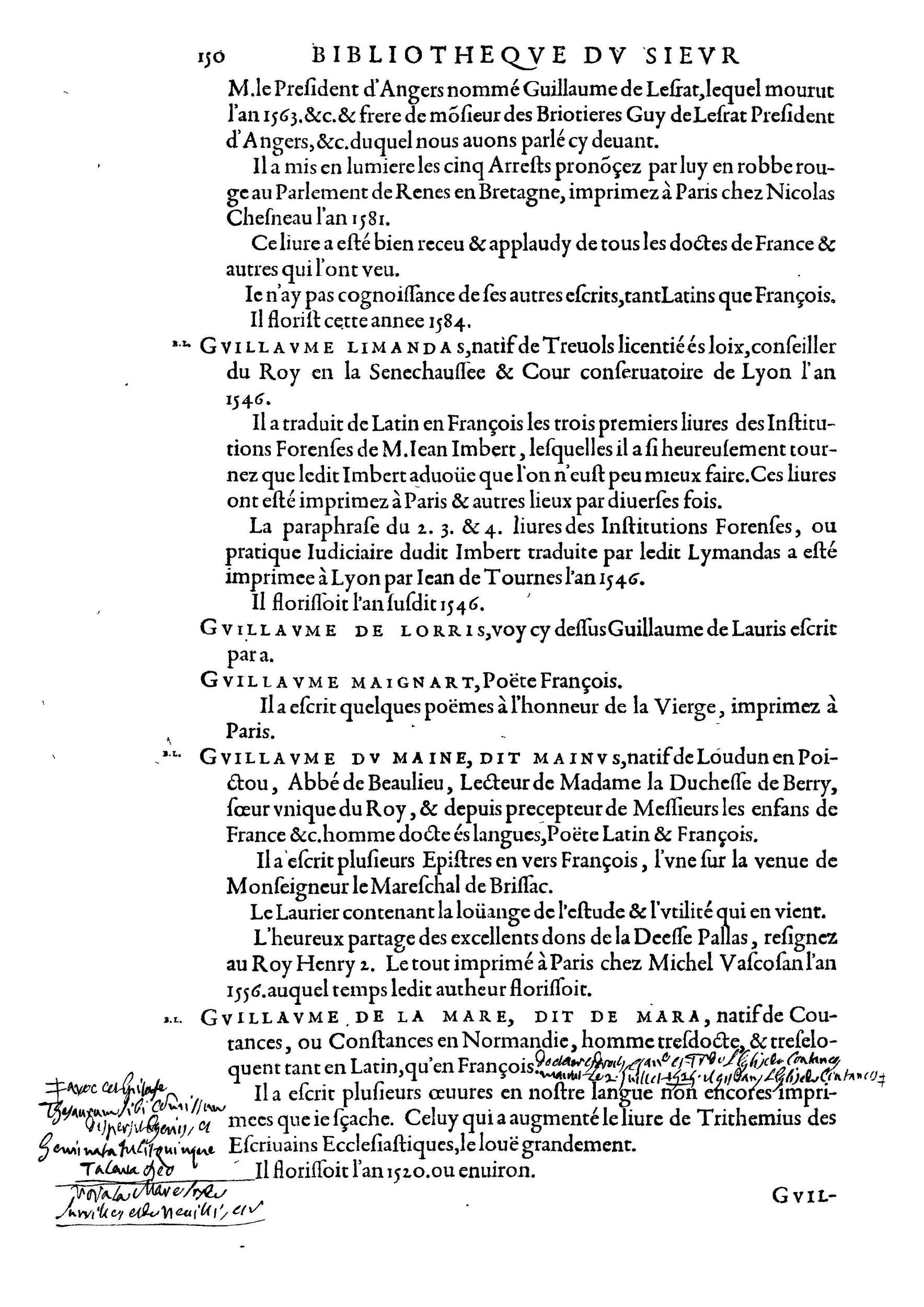 1584 - Abel L&#039;Angelier - Bibliothèques françaises - BnF