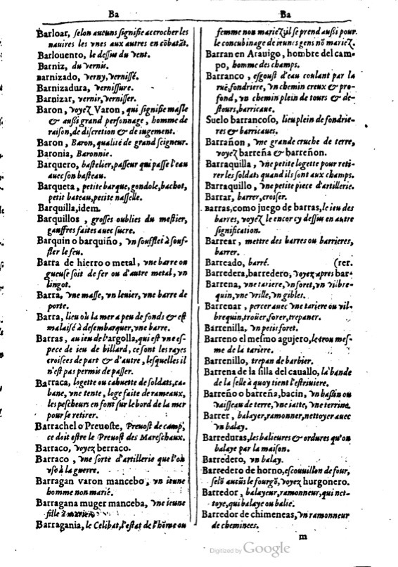 1616 - Veuve Marc Orry - Trésor des deux langues espagnole et française (Première et Seconde parties) - BM Lyon