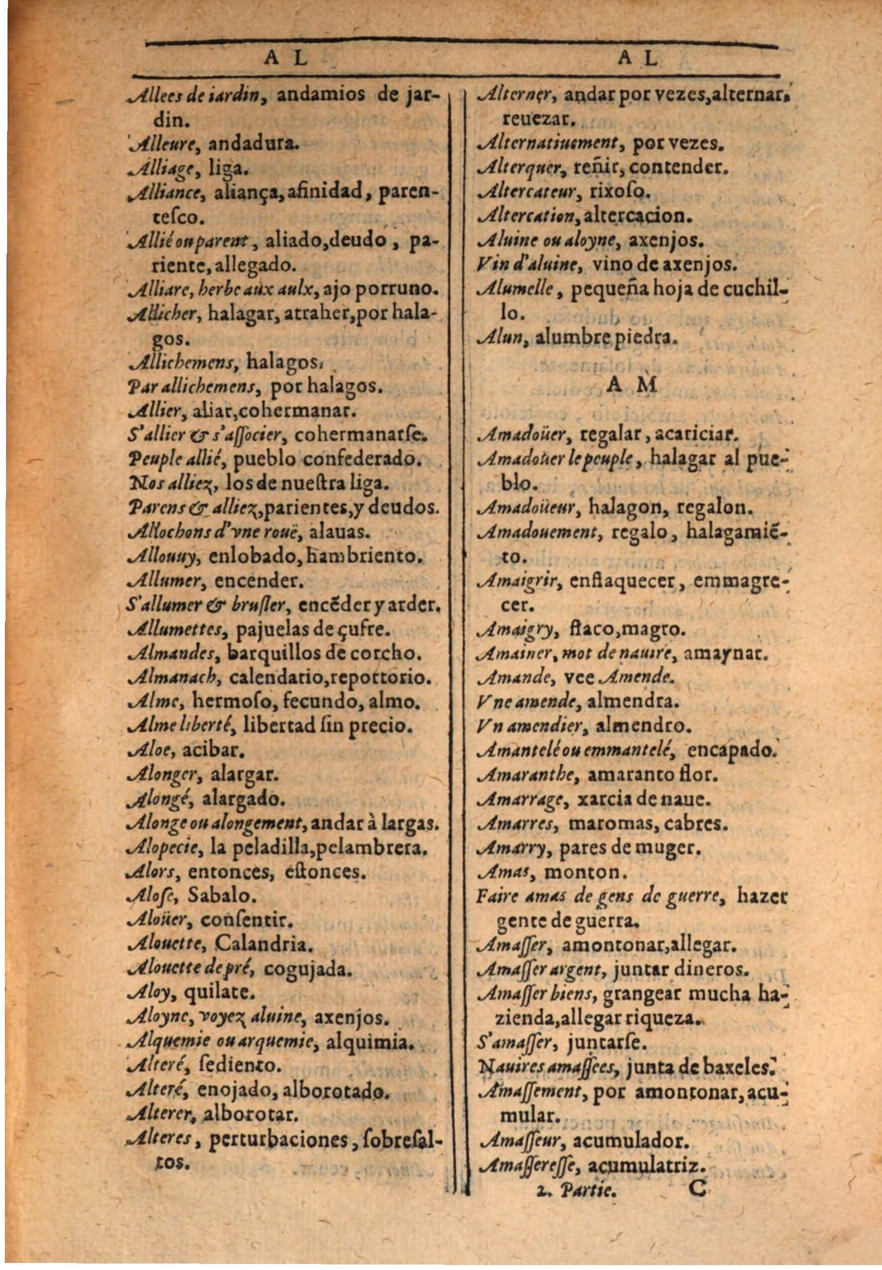 1607 - Marc Orry - Trésor des deux langues espagnole et française (Seconde partie) - BSB Munich