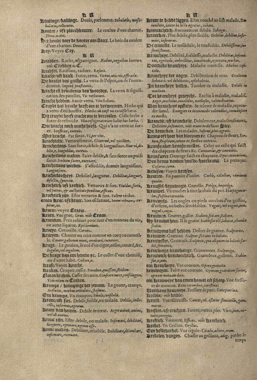1573 - Christophe Plantin - Trésor du langage bas-allemand - Greifswald