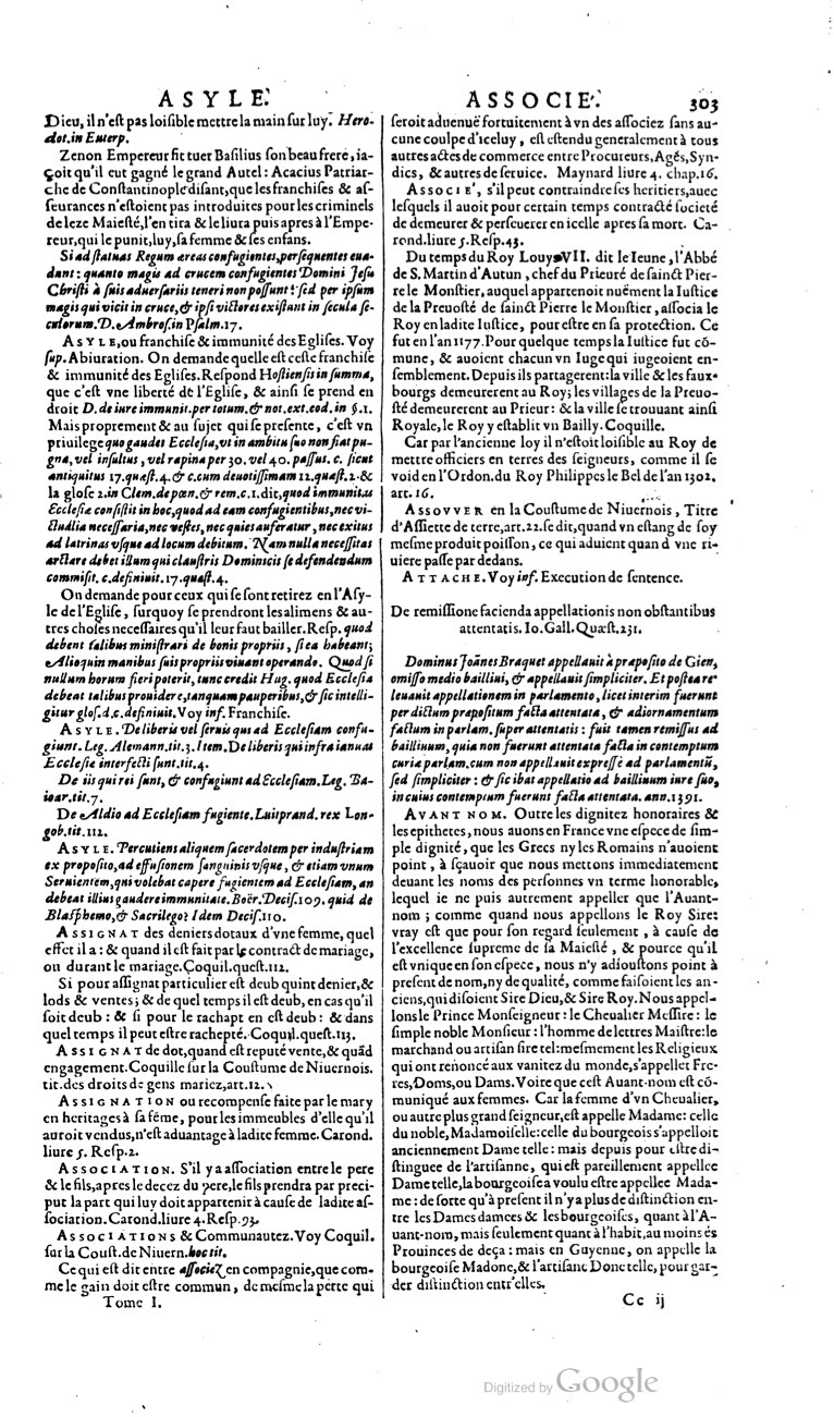 1629 - Veuve Nicolas Buon - Trésor du droit français (21754 T. 1) - BM Lyon