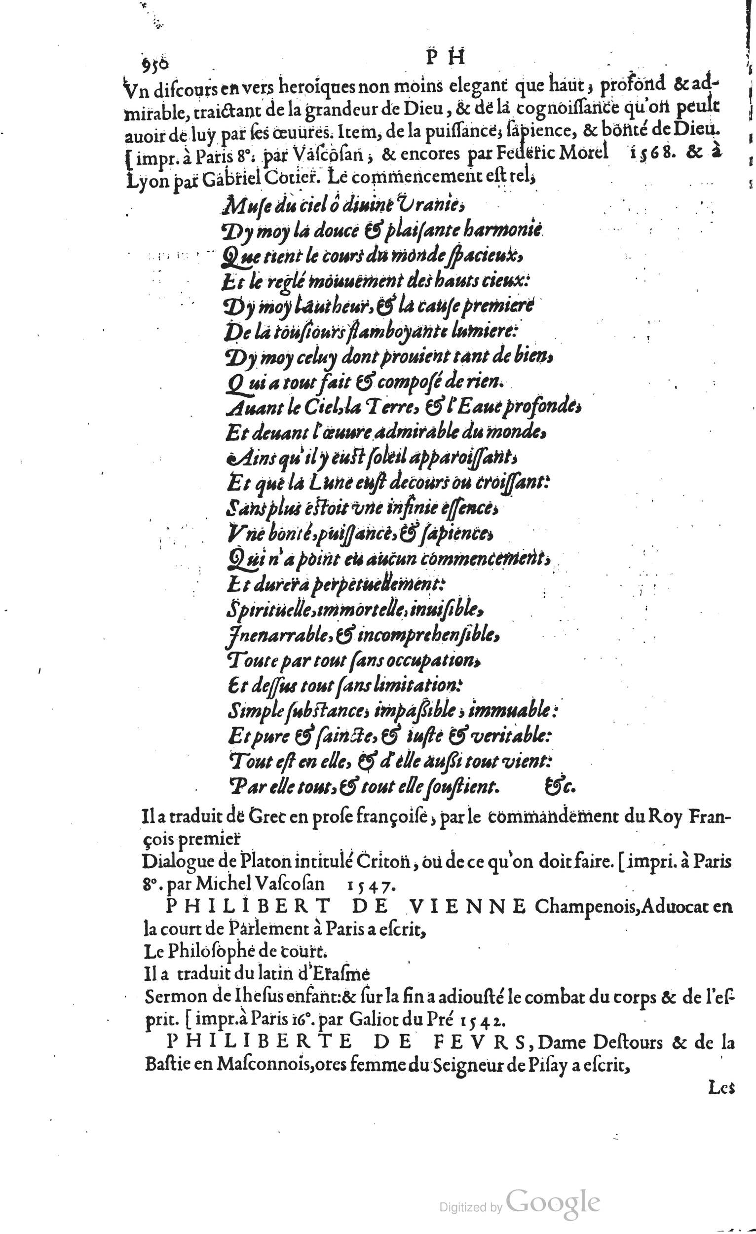 1585 - Barthélemy Honorat - Bibliothèques françaises - BSB Munich