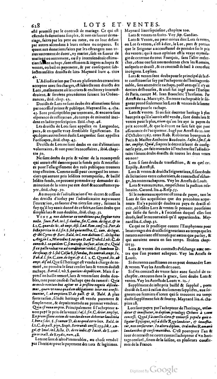 1629 - Veuve Nicolas Buon - Trésor du droit français (21754 T. 2) - BM Lyon