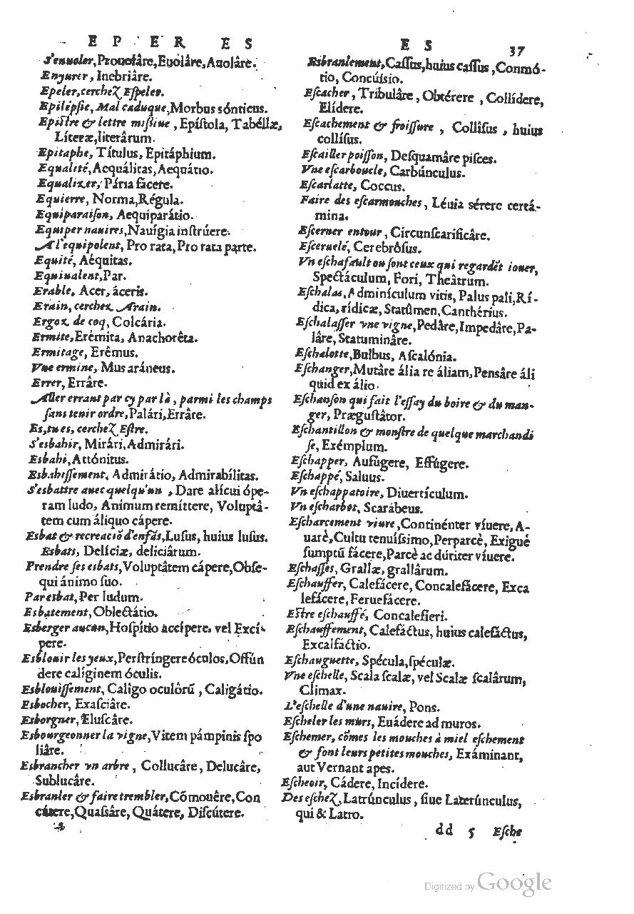 1558 - Guillaume Rouillé - Trésor des mots et traits français - BSB Munich