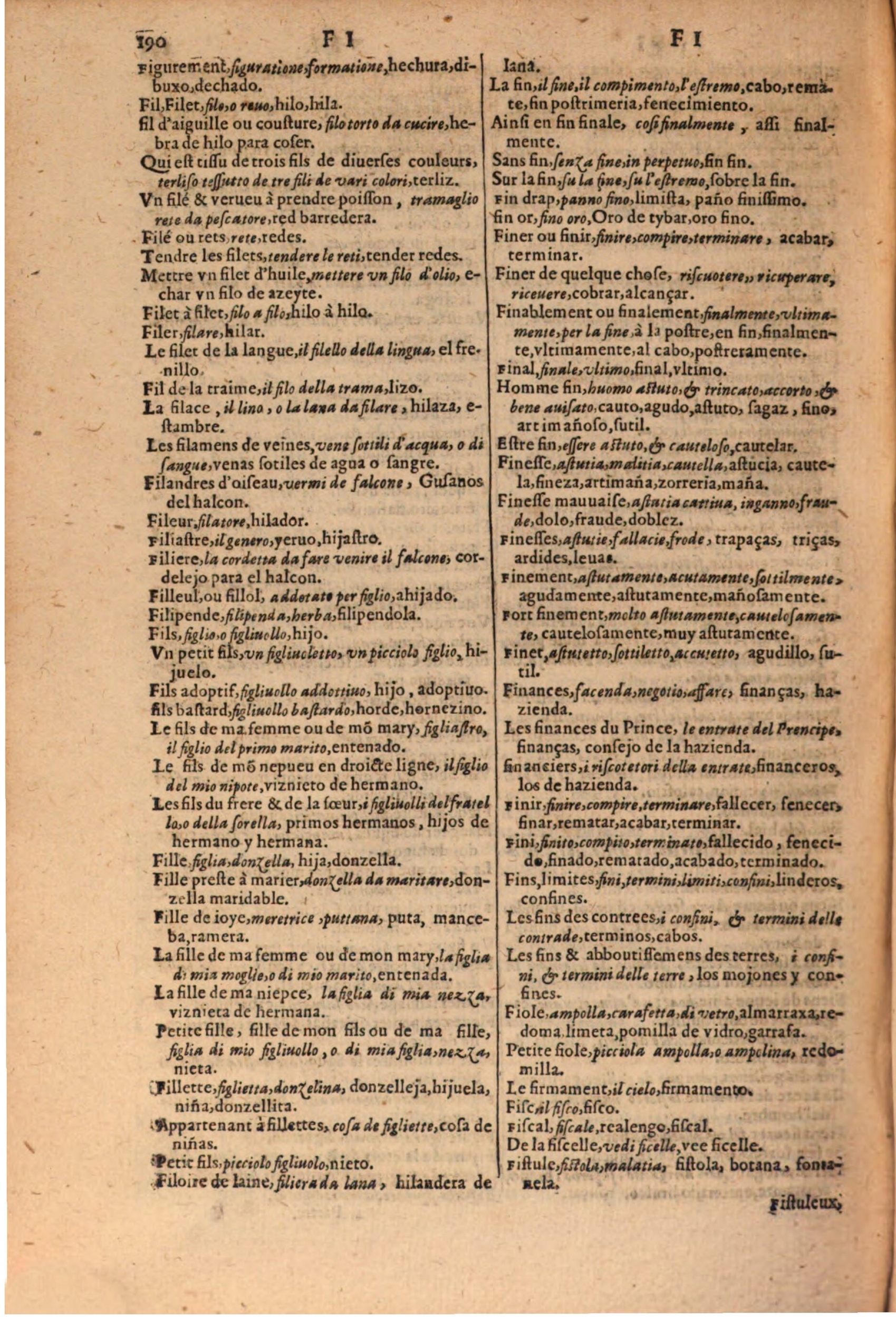 1616 - Pierre de la Rovière - Trésor des trois langues (Seconde partie) - BSB Munich