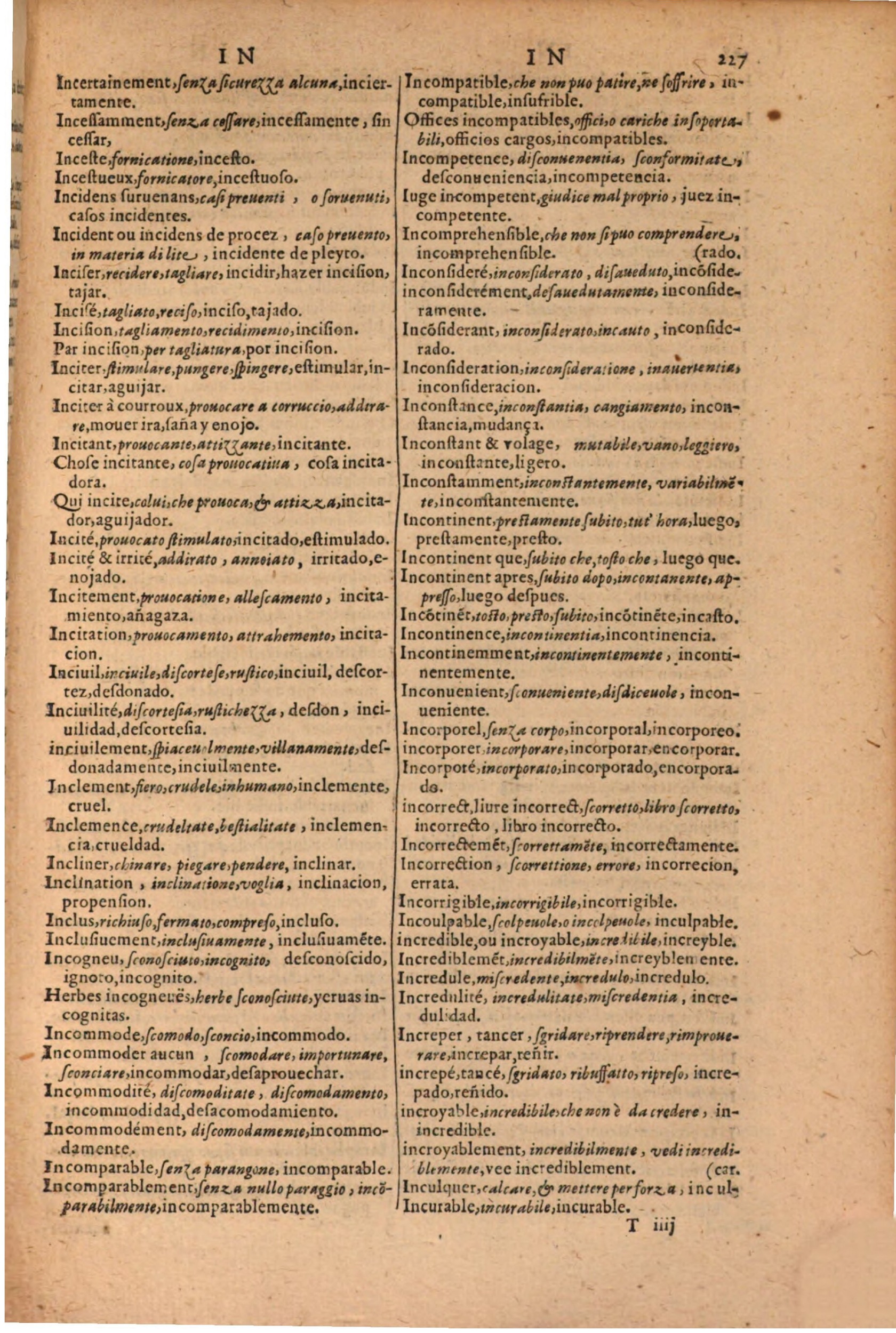 1616 - Pierre de la Rovière - Trésor des trois langues (Seconde partie) - BSB Munich