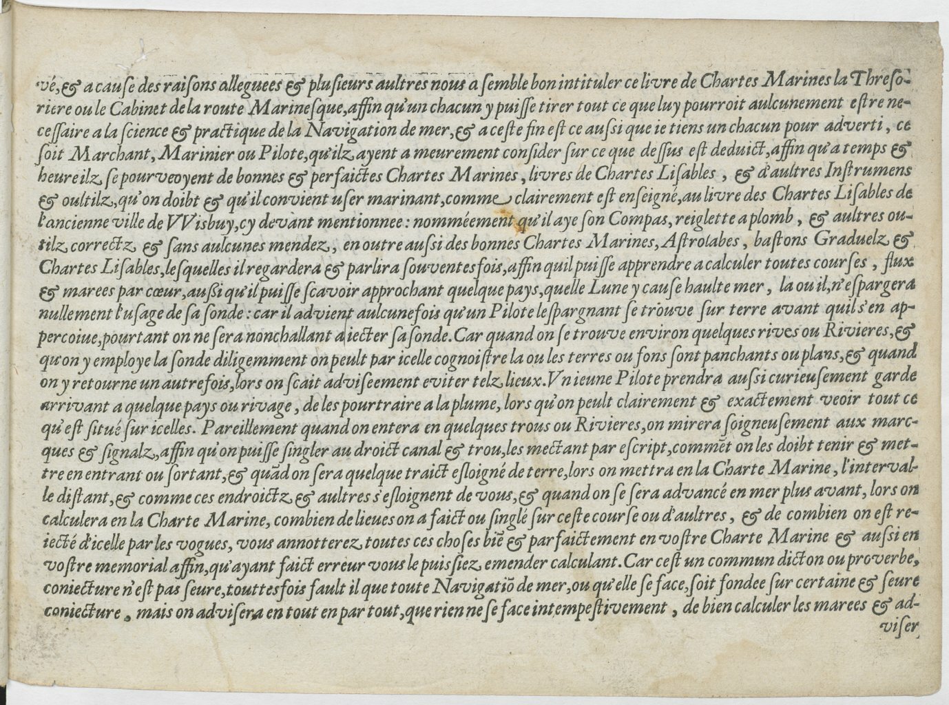 1601 - Bonaventure d’Aseville - Trésorerie ou cabinet de route marinesque - BnF