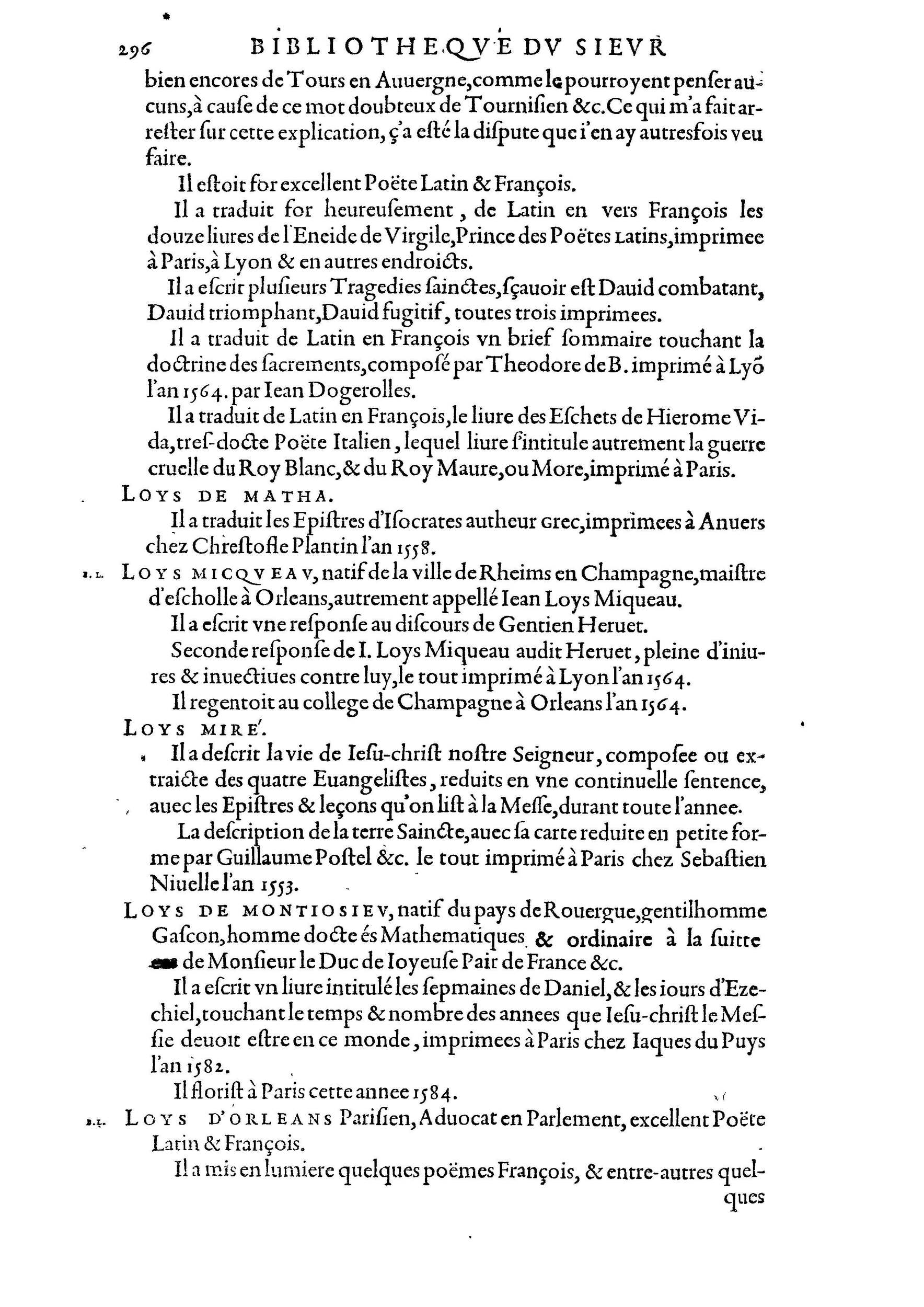 1584 - Abel L&#039;Angelier - Bibliothèques françaises - BnF