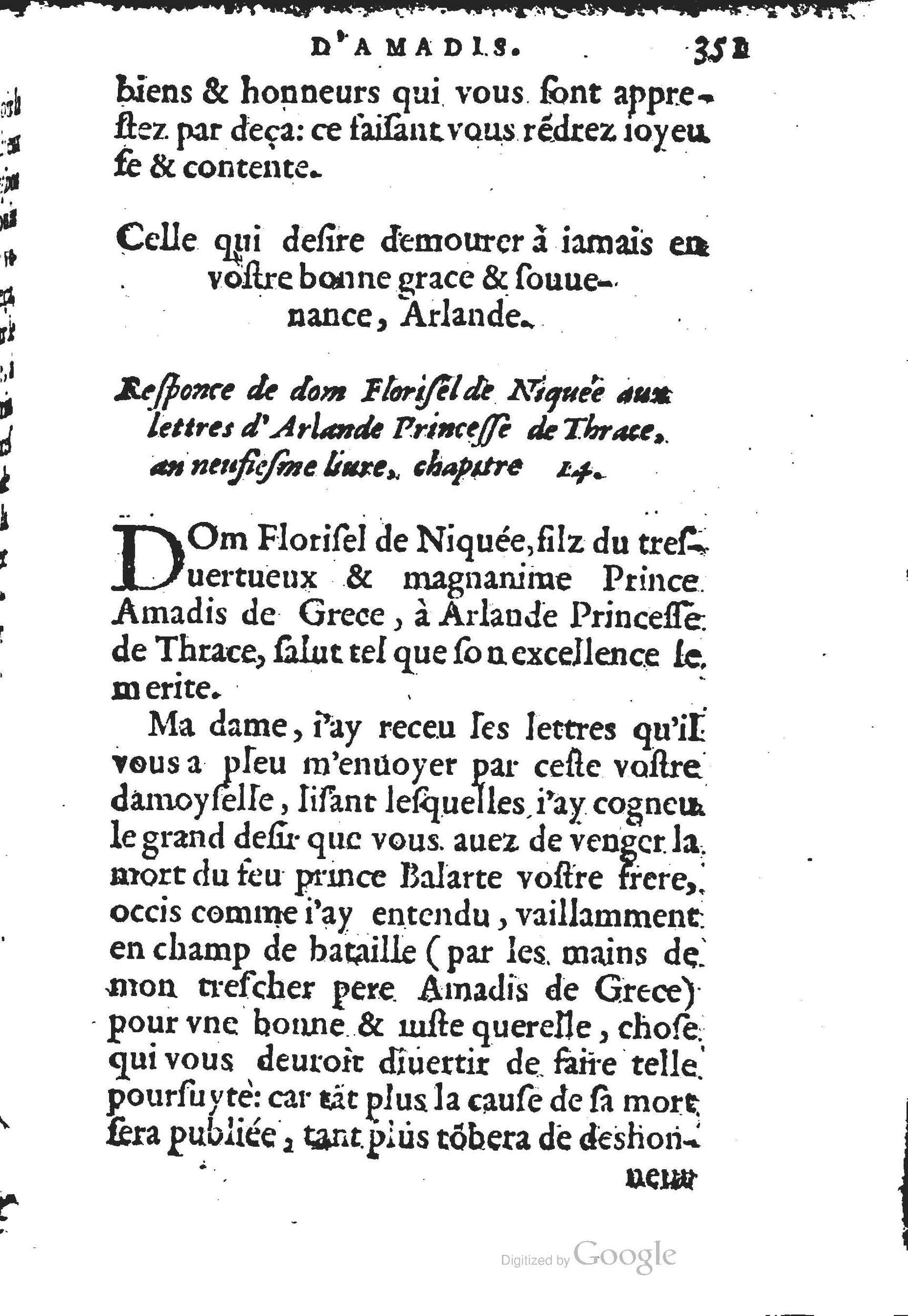 1560 - Jean d’Ogerolles et Gabriel Cotier Lyon - Trésor des Amadis - BSB Munich
