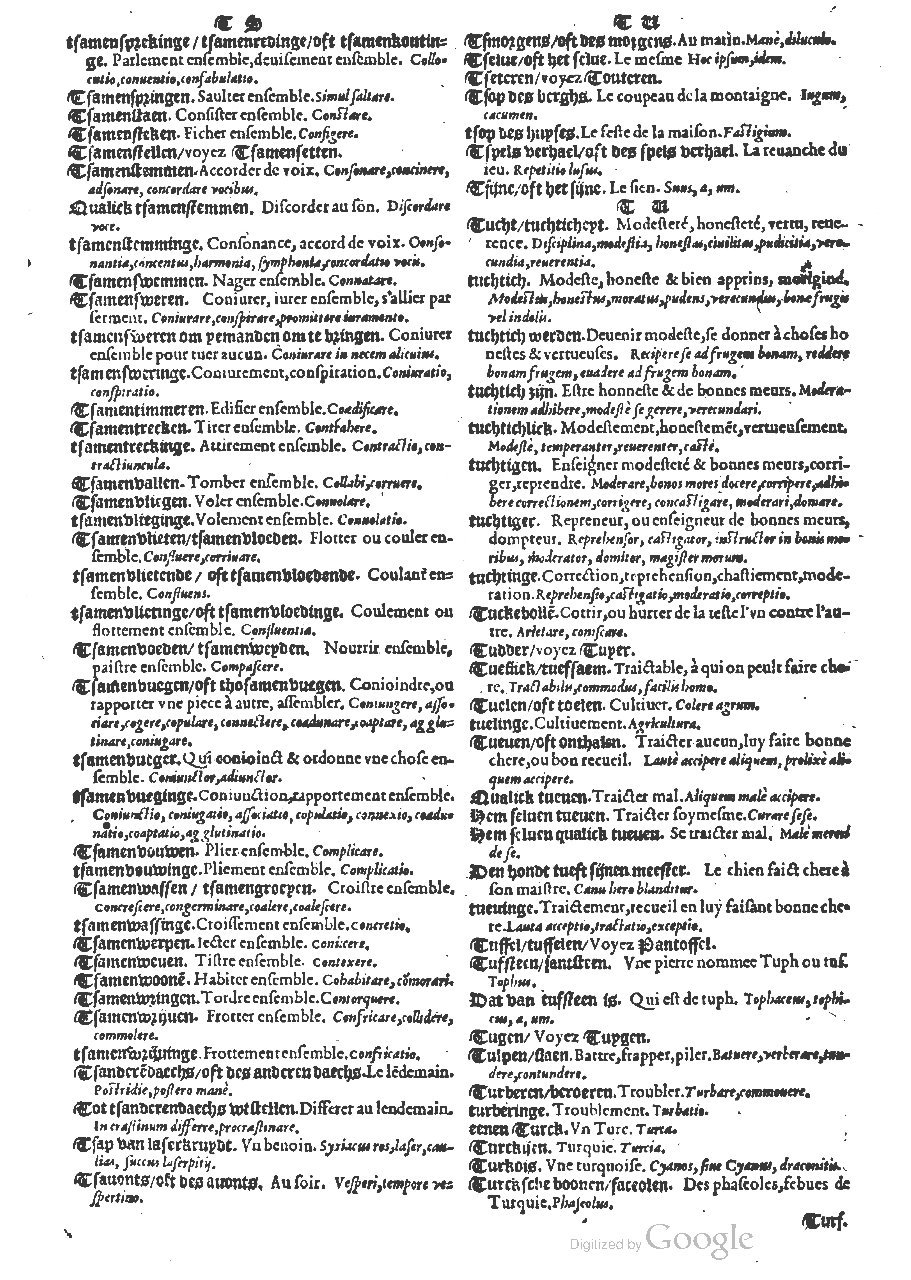 1573 - Christophe Plantin - Trésor du langage bas-allemand - BM Lyon 1573 - Christophe Plantin - Trésor du langage bas-allemand - BM Lyon