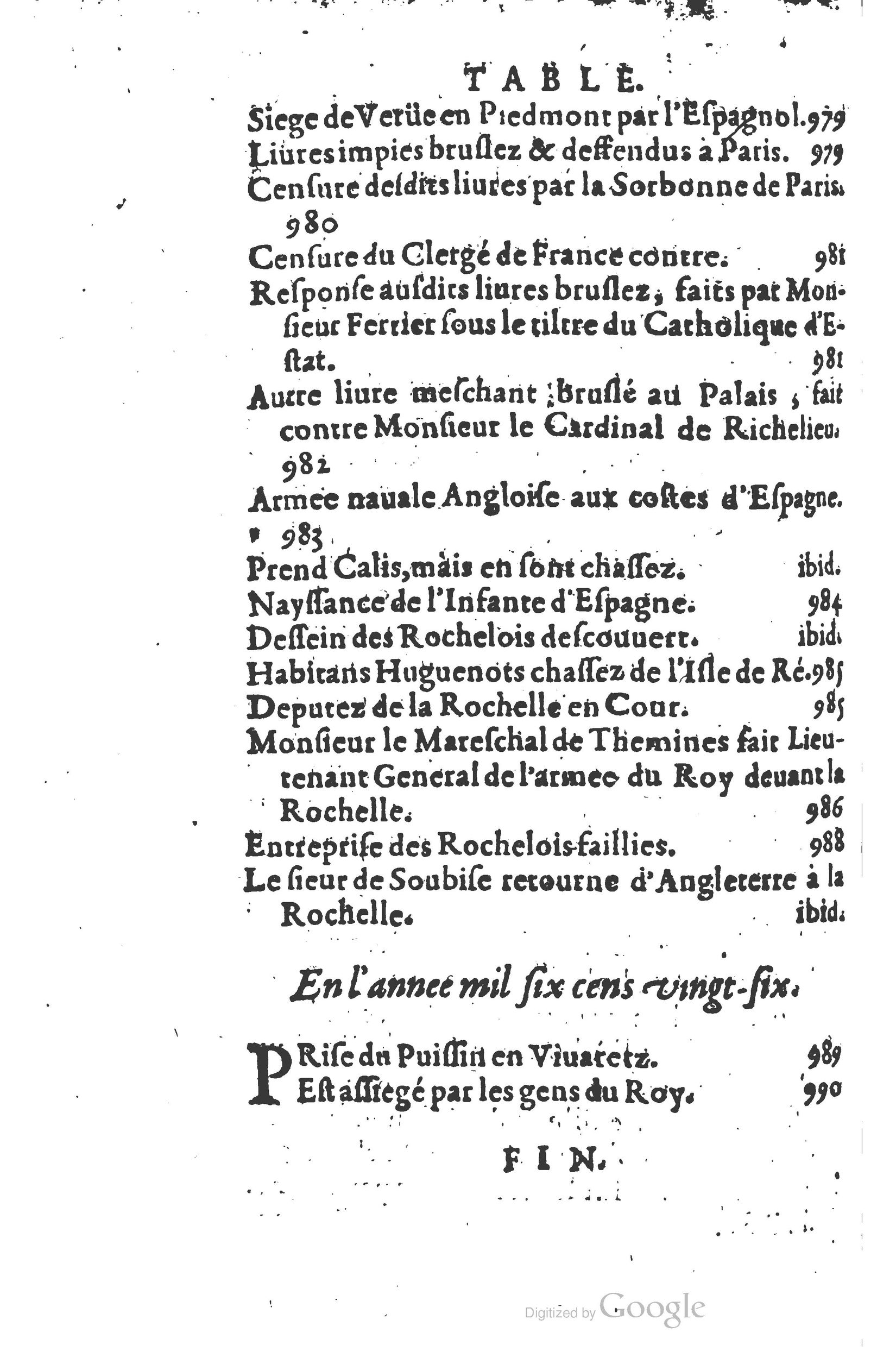 1626 - Joseph Bouillerot - Trésor de l’histoire générale de notre temps - BSB Munich
