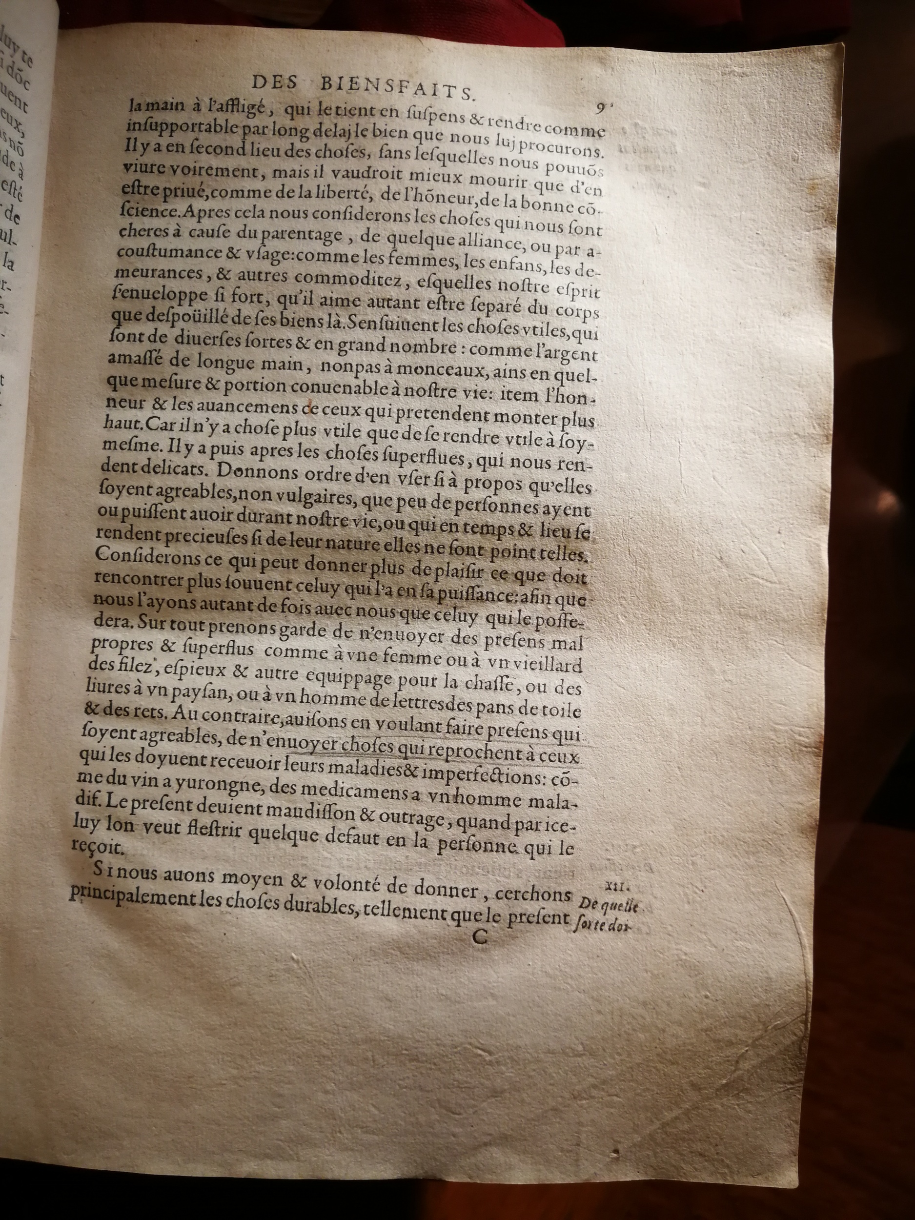 1595 - Jean Houzé - Œuvres morales et mêlées de Sénèque, Trésor de philosophie morale - T. 1 - BnF