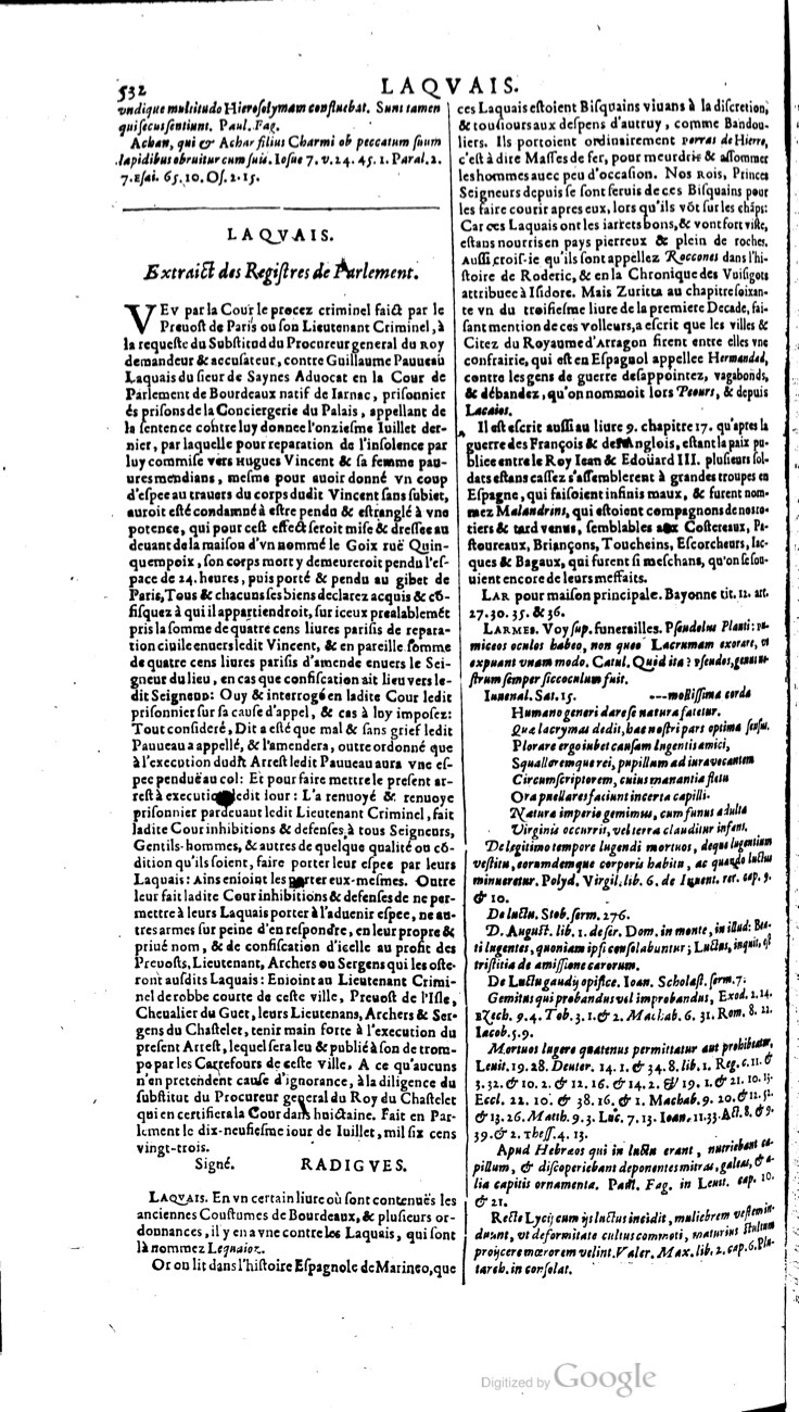 1629 - Veuve Nicolas Buon - Trésor du droit français (21754 T. 2) - BM Lyon