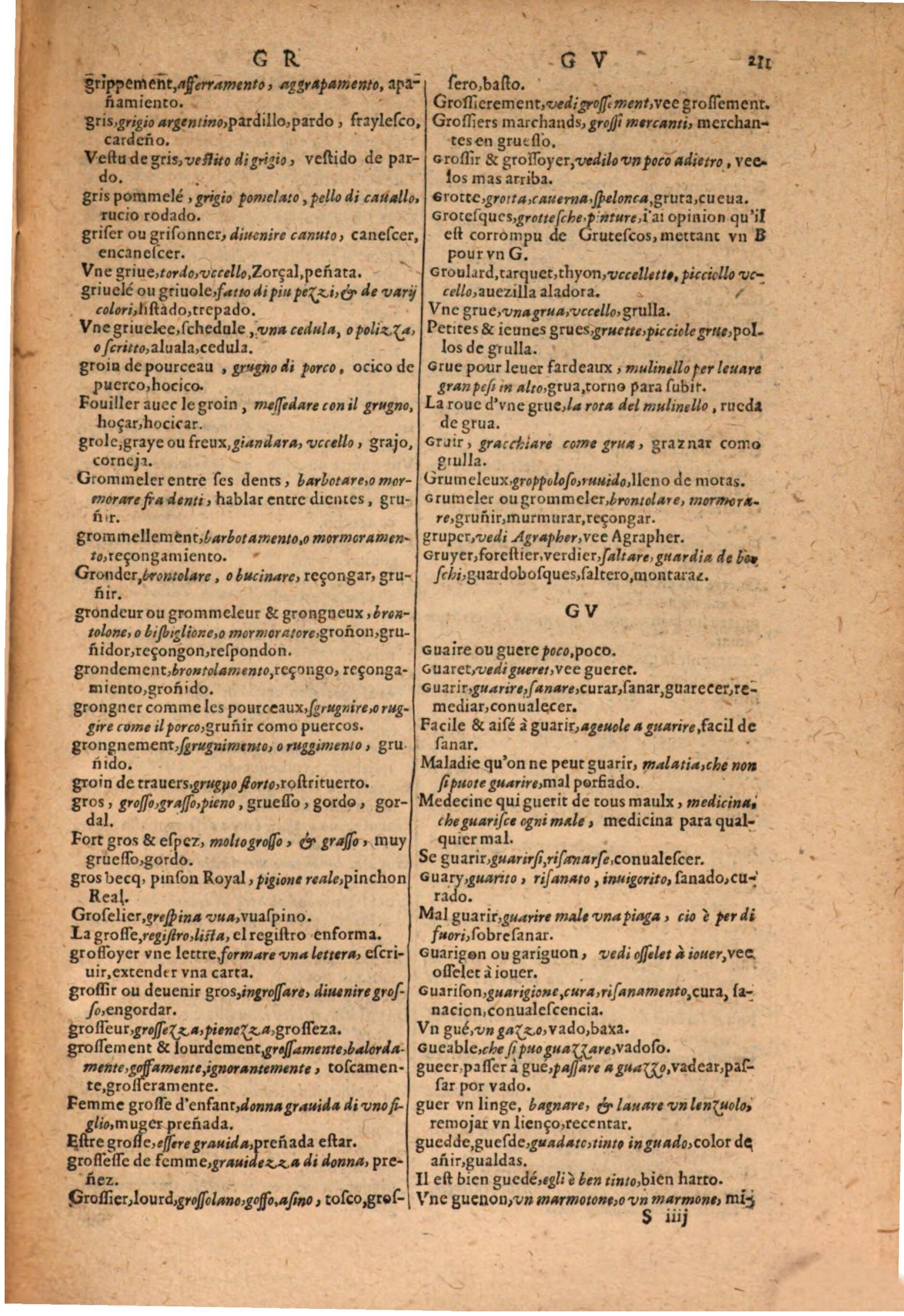 1616 - Pierre de la Rovière - Trésor des trois langues (Seconde partie) - BSB Munich