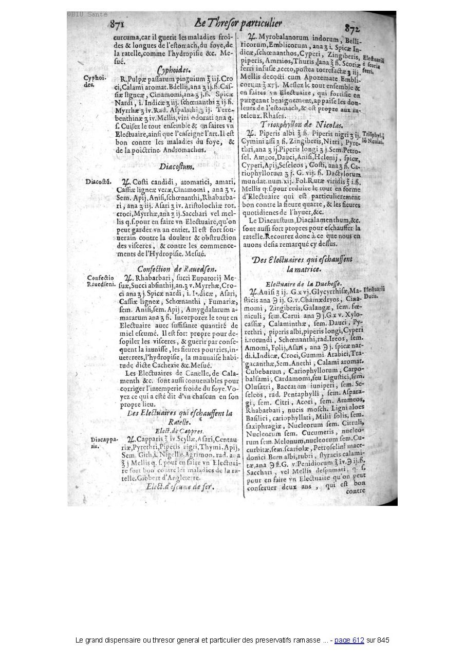 1609 - Étienne Gamonet - Grand dispensaire ou Trésor général et particulier des préservatifs - BIU Santé