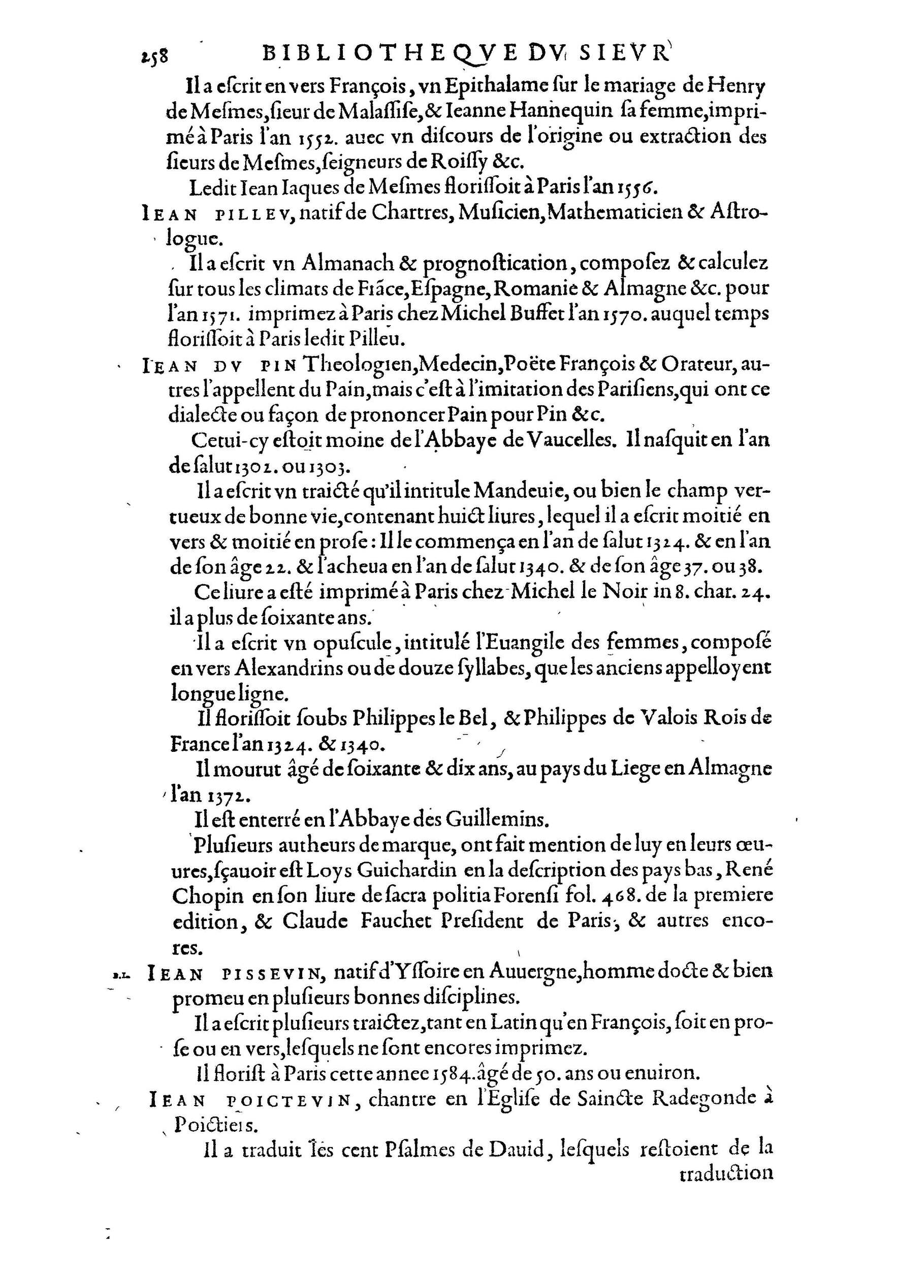 1584 - Abel L&#039;Angelier - Bibliothèques françaises - BnF
