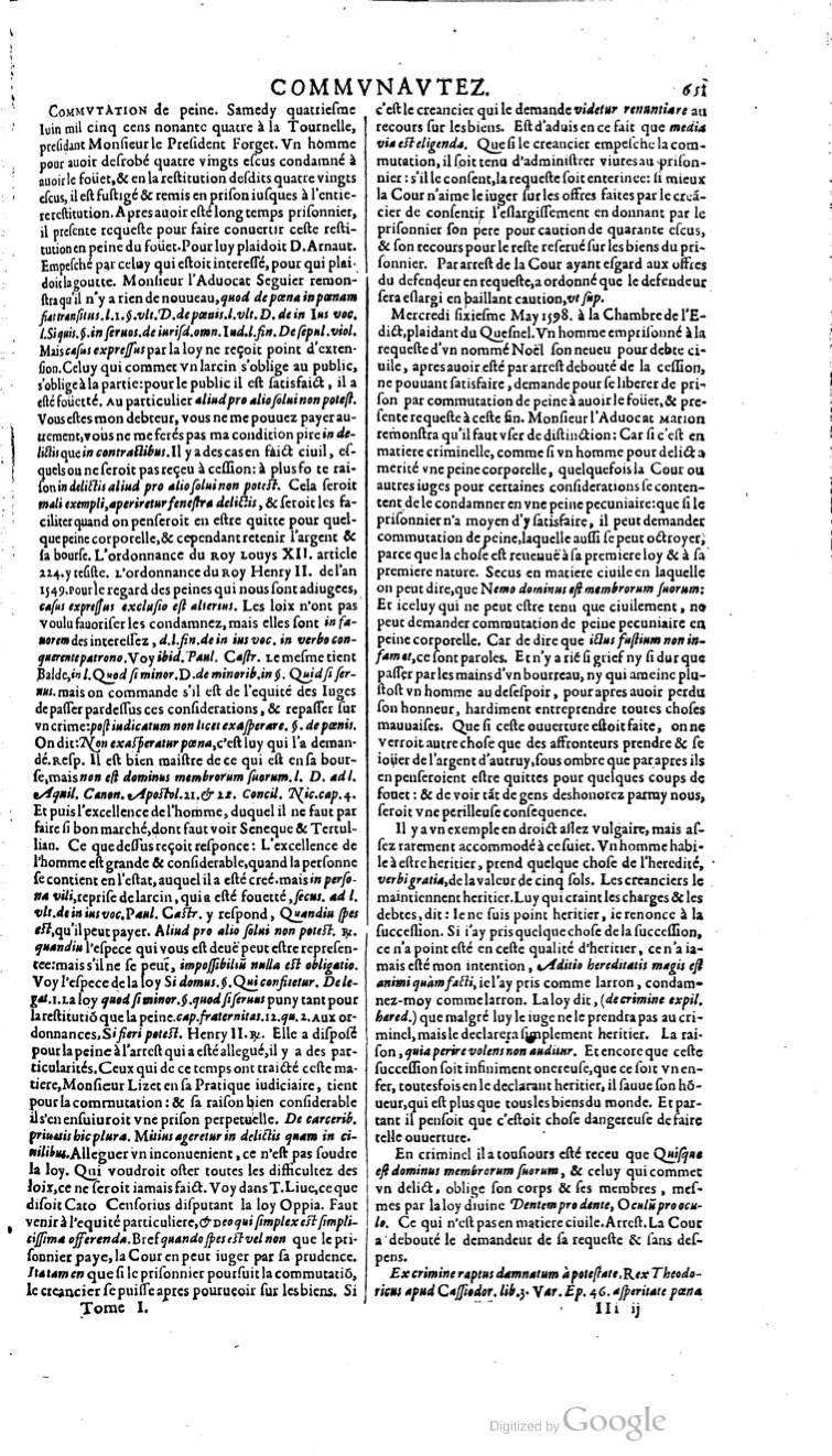 1629 - Veuve Nicolas Buon - Trésor du droit français (21754 T. 1) - BM Lyon