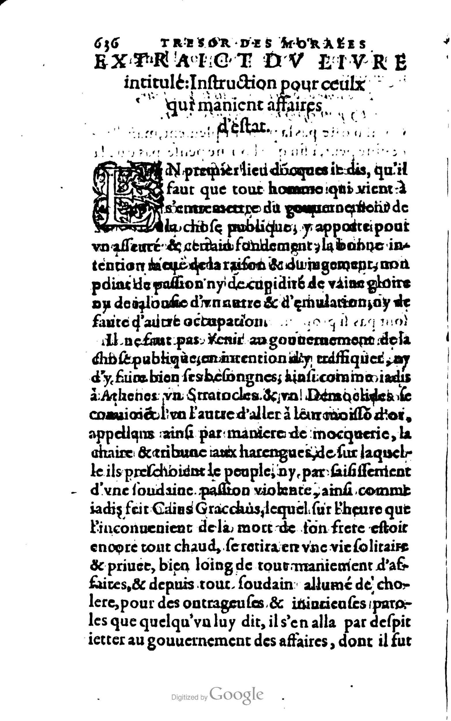 1578 - Jean Poupy - Trésor des morales de Plutarque - BSB Munich