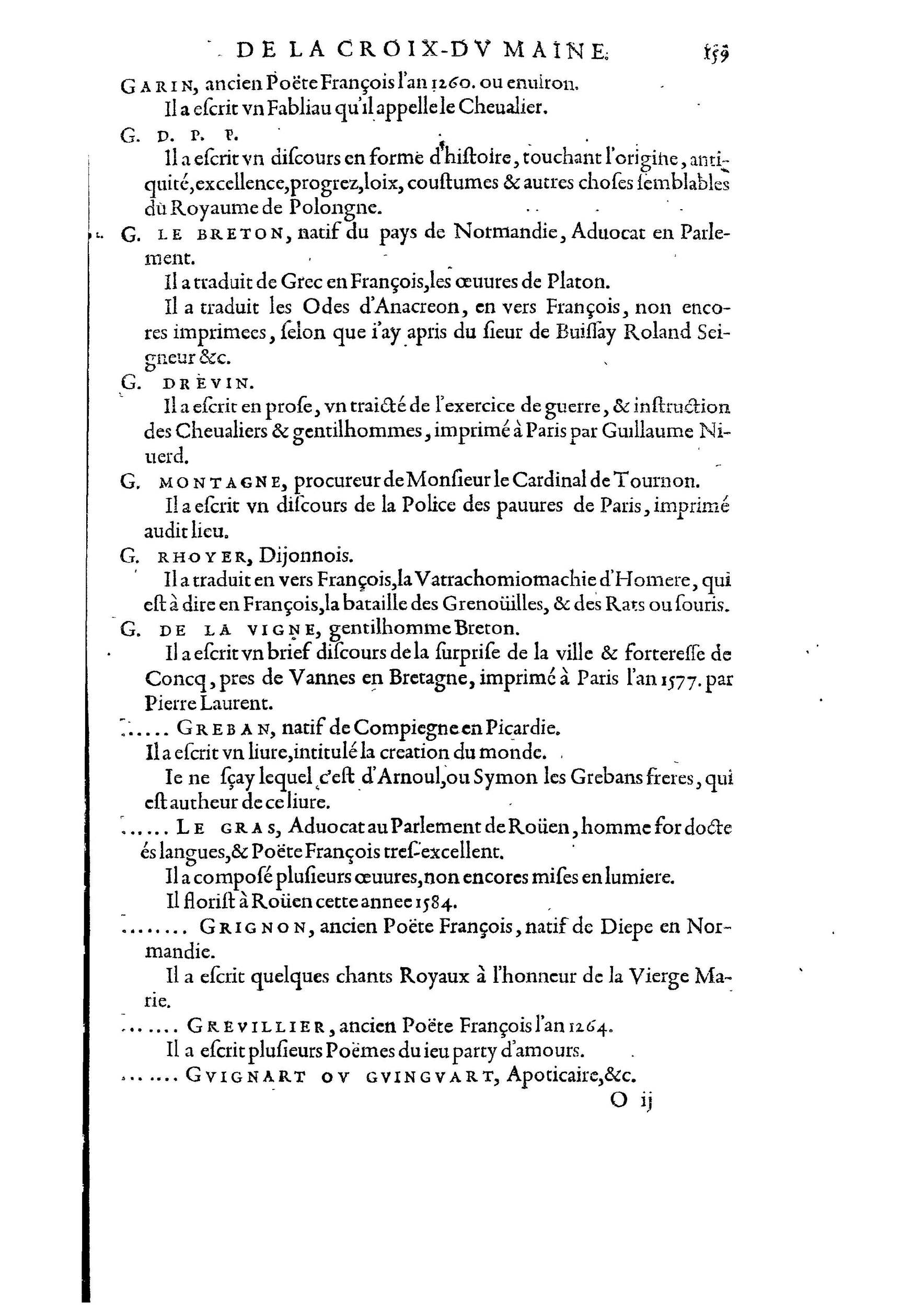 1584 - Abel L&#039;Angelier - Bibliothèques françaises - BnF