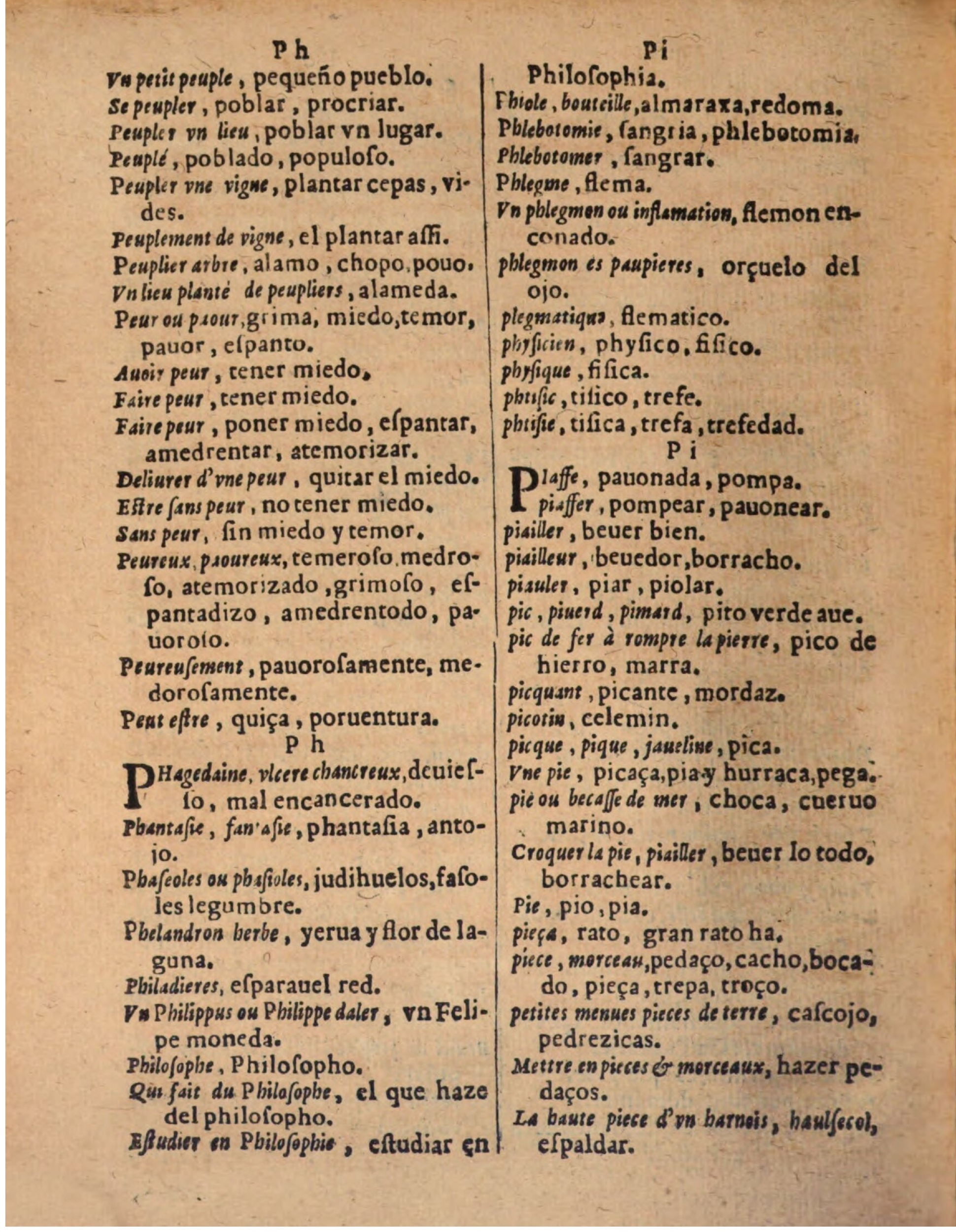 1624 - Hubert Antoine - Trésor des deux langues espagnole et française (Seconde partie) - BSB Munich