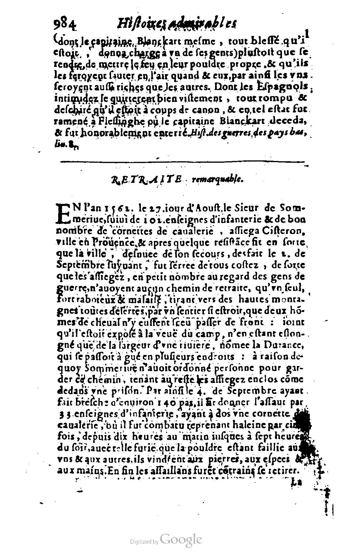 1620 - Samuel Crespin - Trésor d’histoires admirables et mémorables - BCU Lausanne
