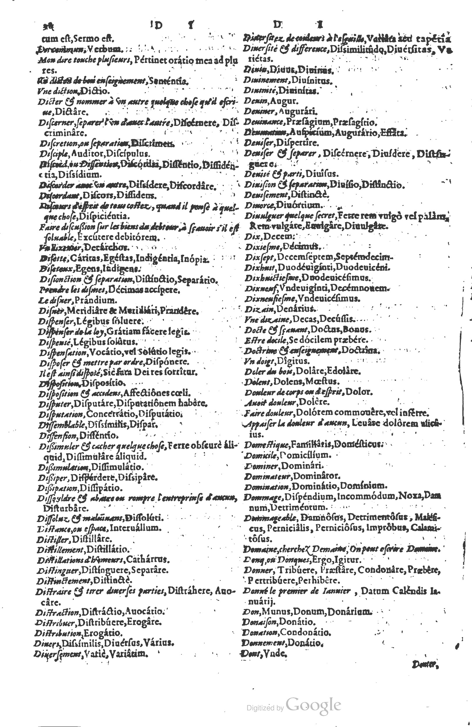 1578 - Louis Cloquemin - Trésor des mots et traits français - BSB Munich