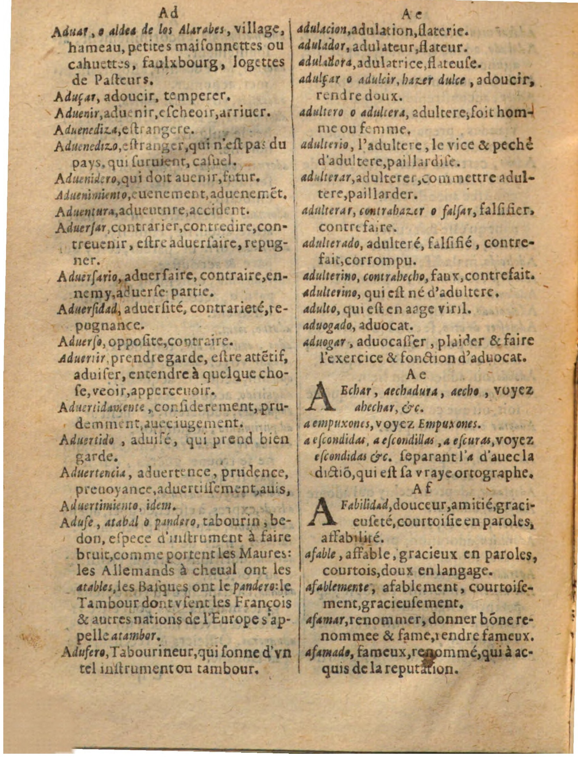 1625 - Hubert Antoine - Trésor des deux langues espagnole et française - Augsbourg