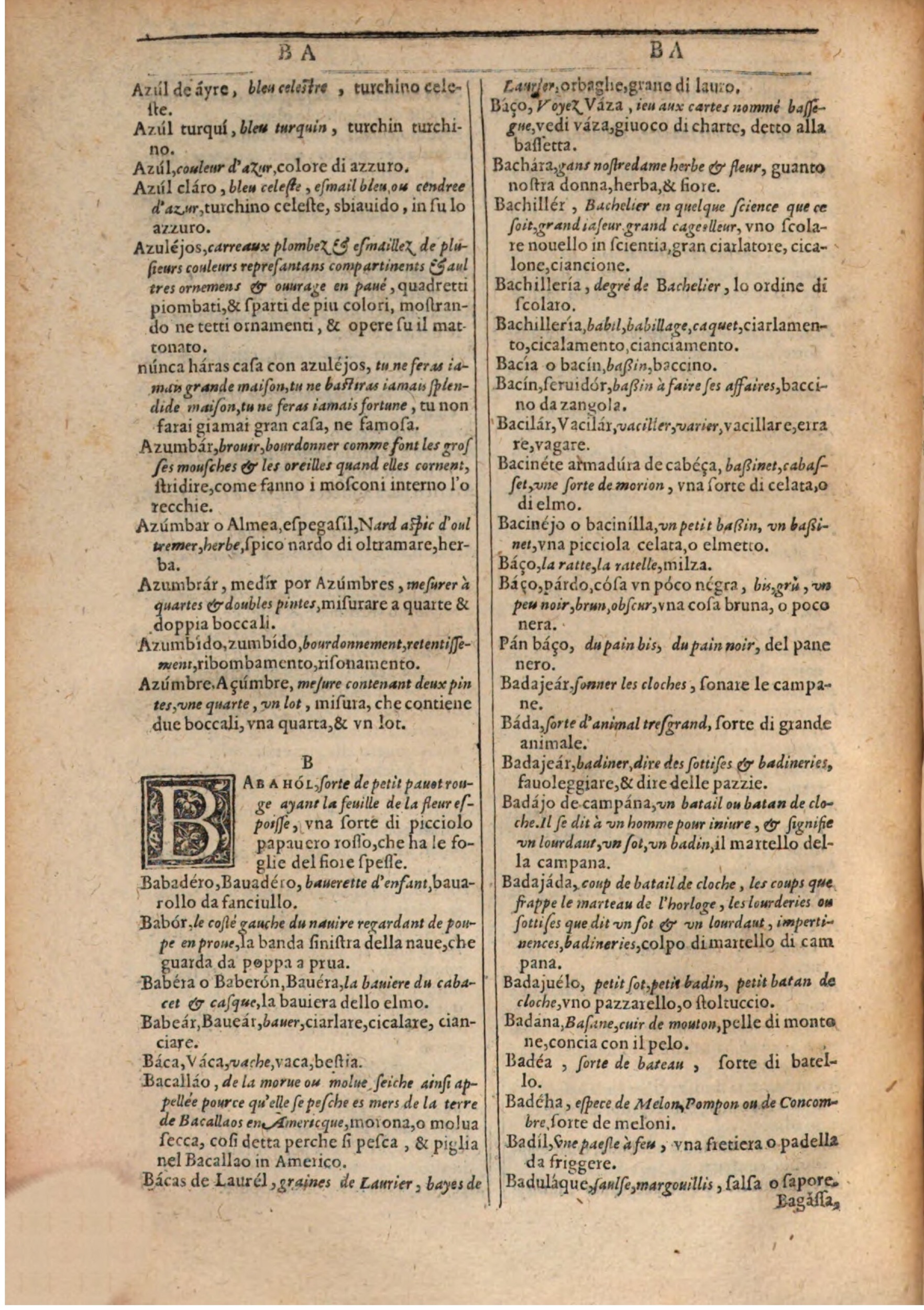 1609 - Philippe Albert et Alexandre Pernet - Trésor des trois langues française, italienne et espagnole (Première partie) - BSB Munich 1609 - Philippe Albert et Alexandre Pernet - Trésor des trois langues française, italienne et espagnole (Première partie) - BSB Munich
